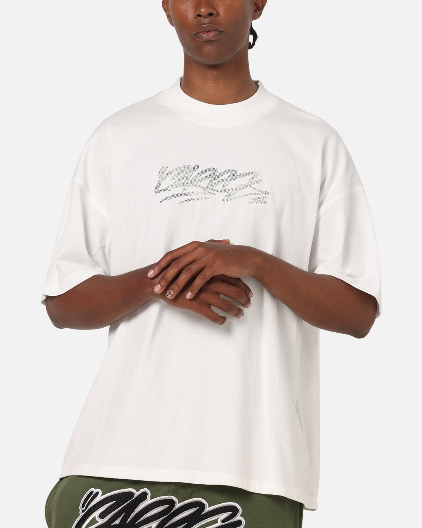 Carre Cross Stitch T-Shirt Off White