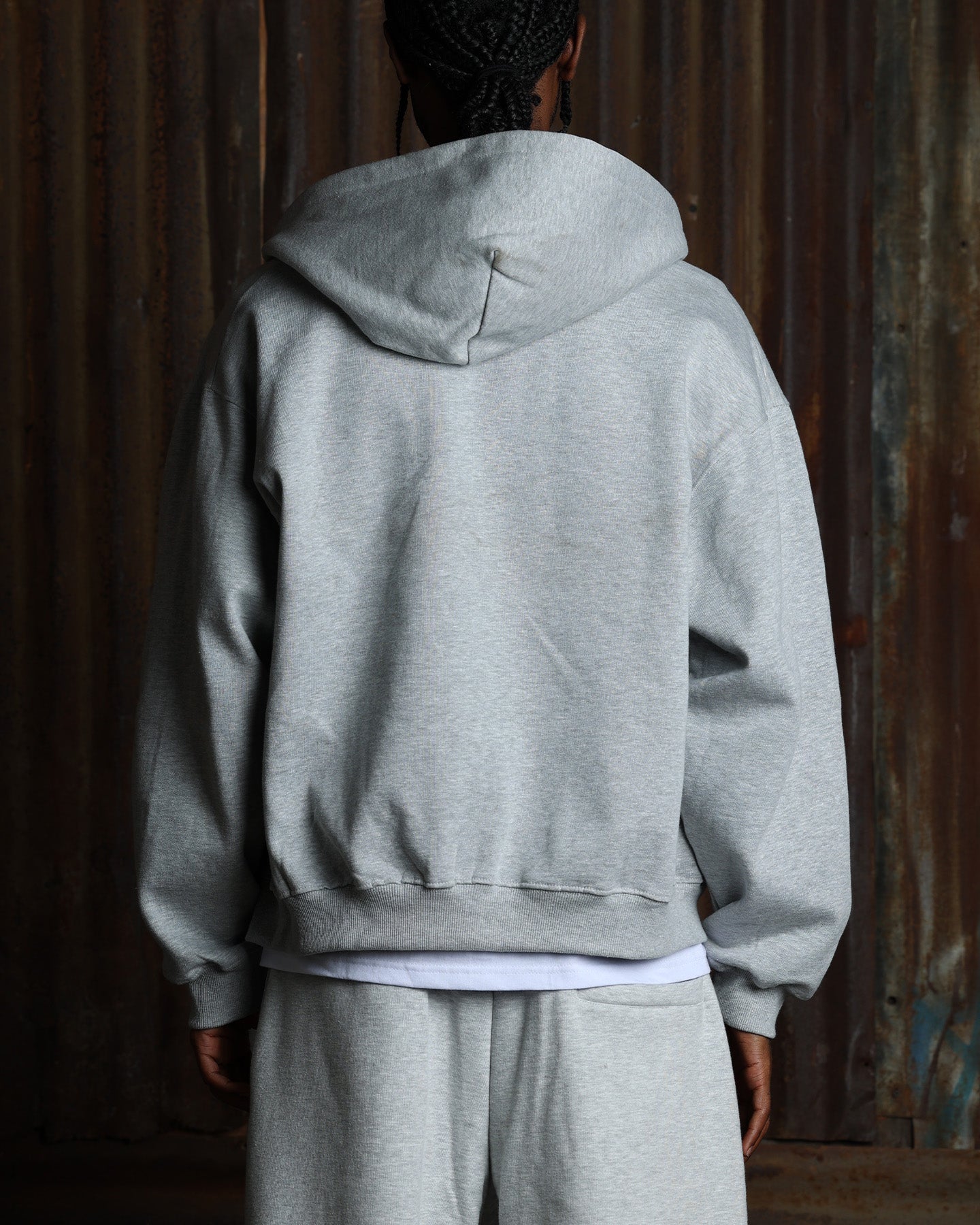 American Thrift Zip Hoodie Grey Heather