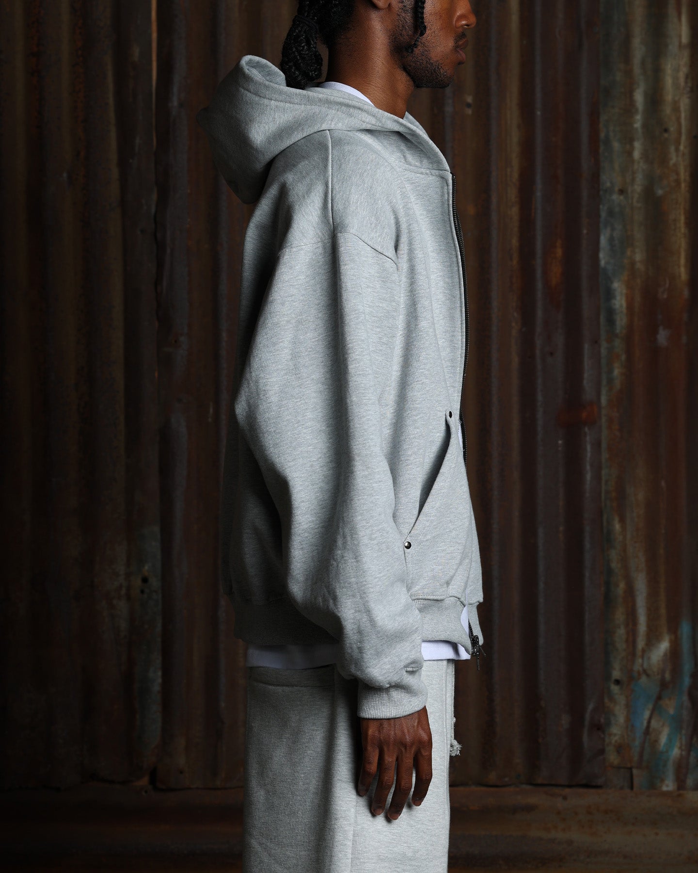 American Thrift Zip Hoodie Grey Heather