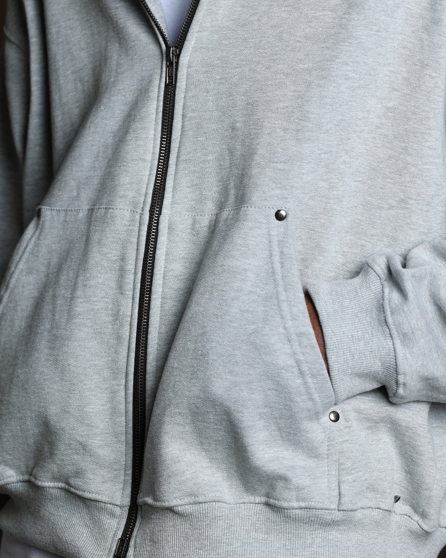 American Thrift Zip Hoodie Grey Heather