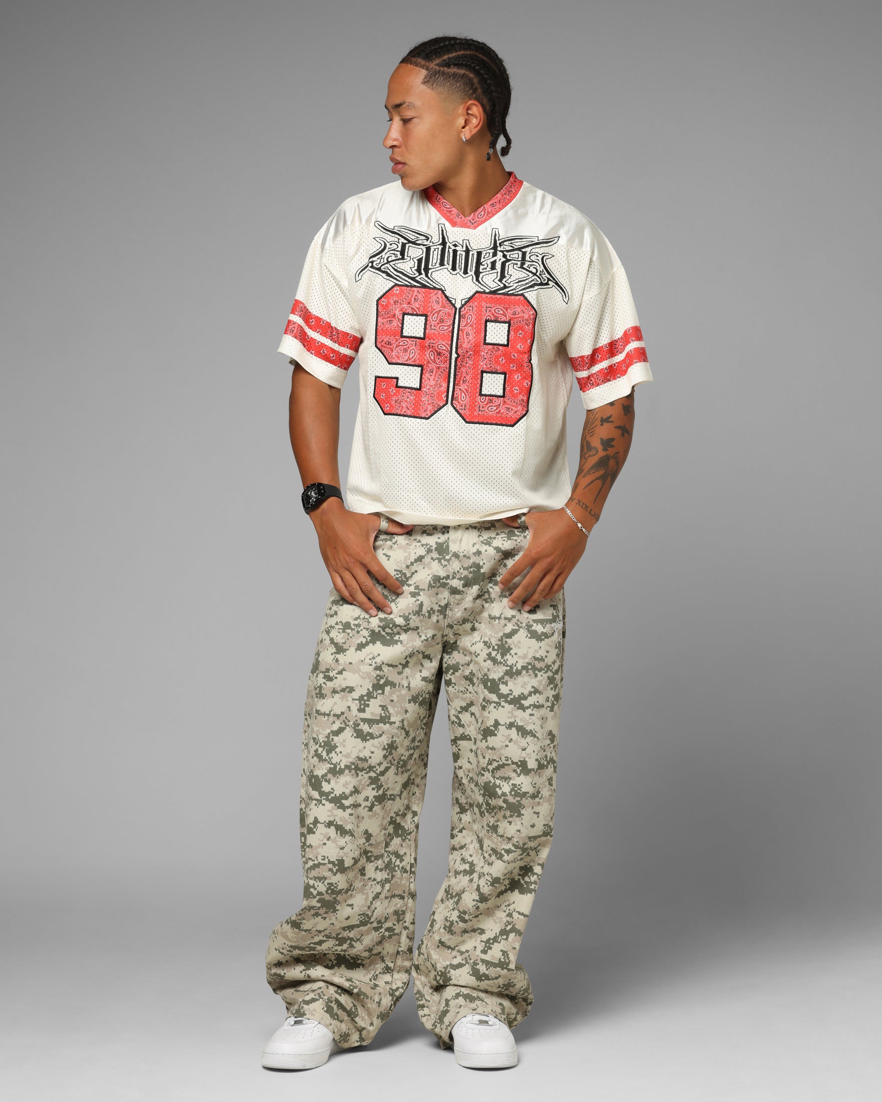 Loiter Hardcore Jersey Off White/Red