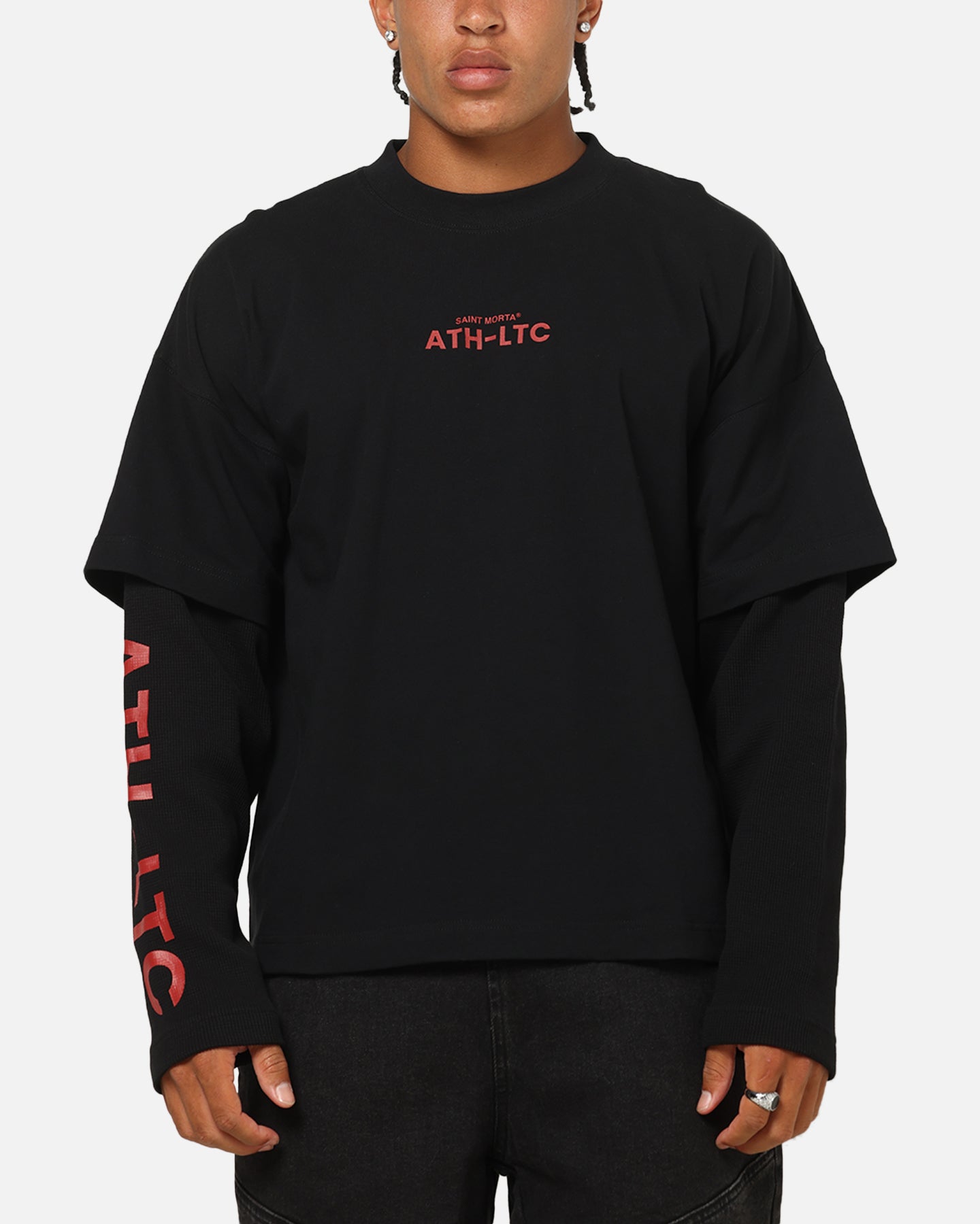 Saint Morta Athletc Season 2 Long Sleeve T-Shirt Black/Red