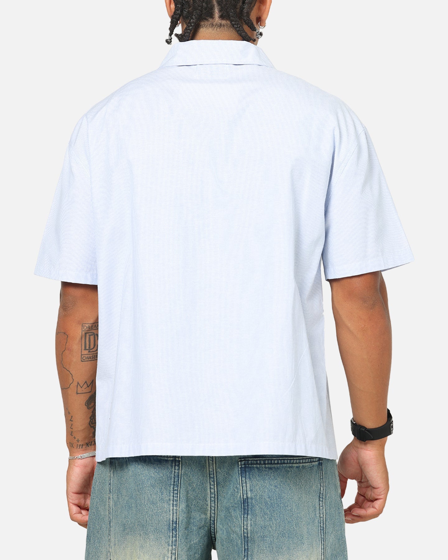 Saint Morta Holy Ghost Button Up Shirt Blue/White