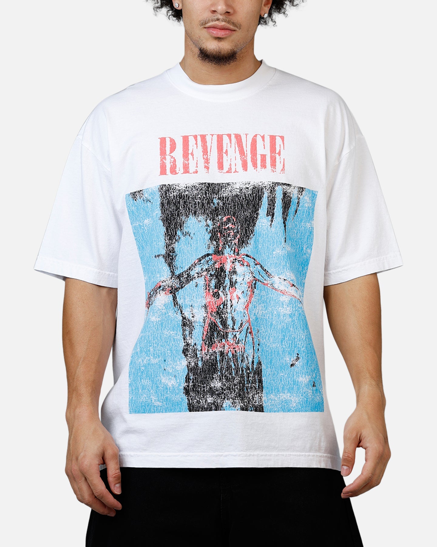 Revenge Silver T-Shirt White