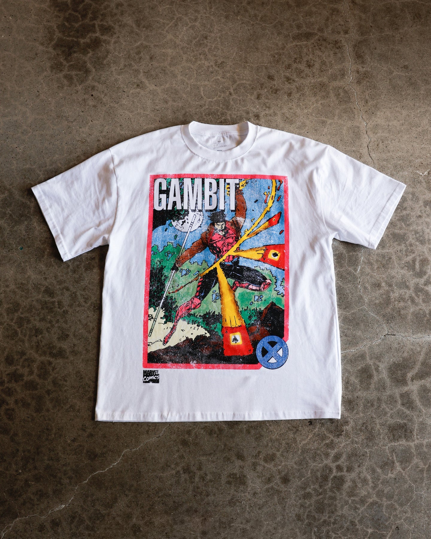 73Studio Marvel X-Men Gambit Vintage T-Shirt White