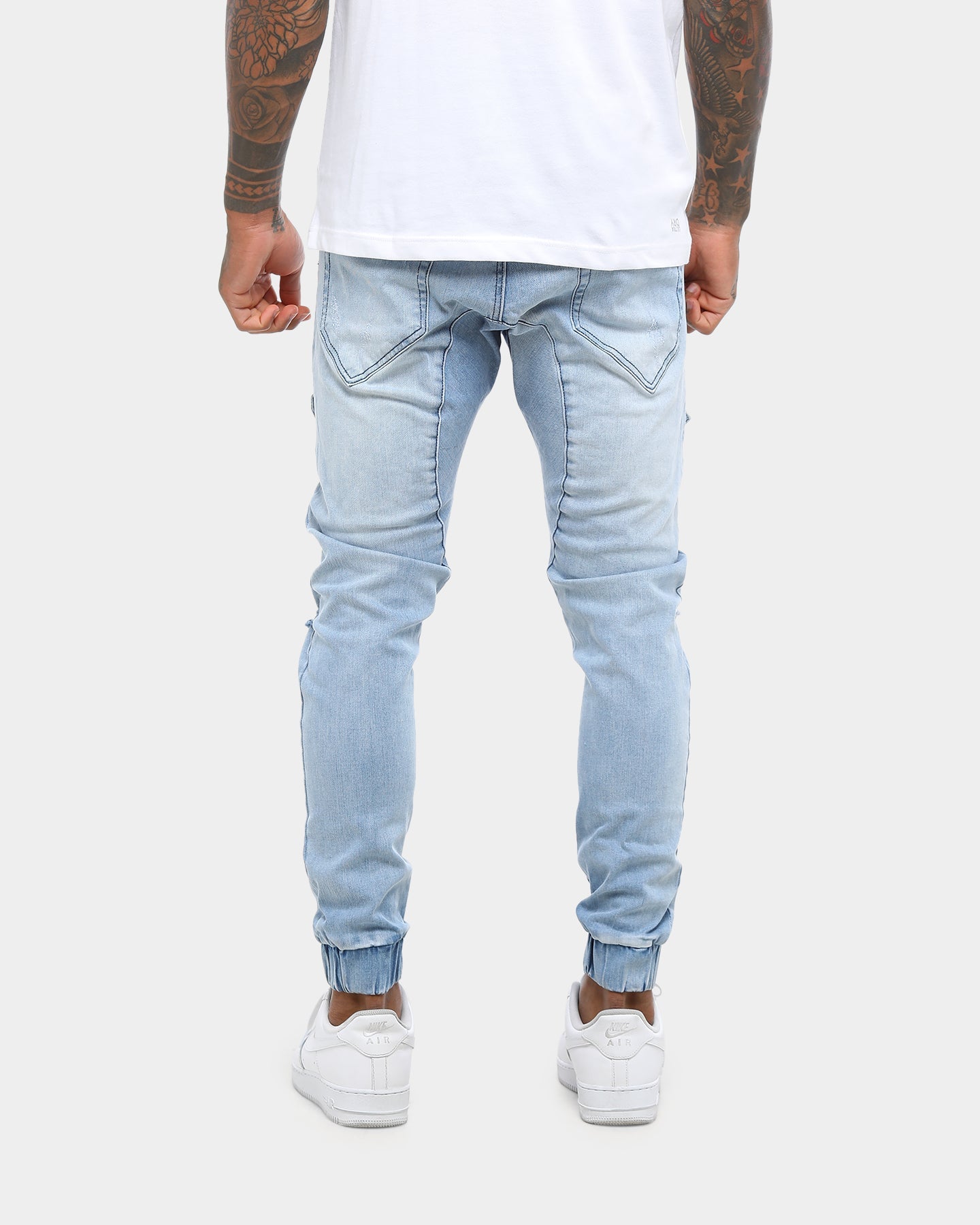 Nena And Pasadena Flight Elastic Ankle Jean Broken Blue