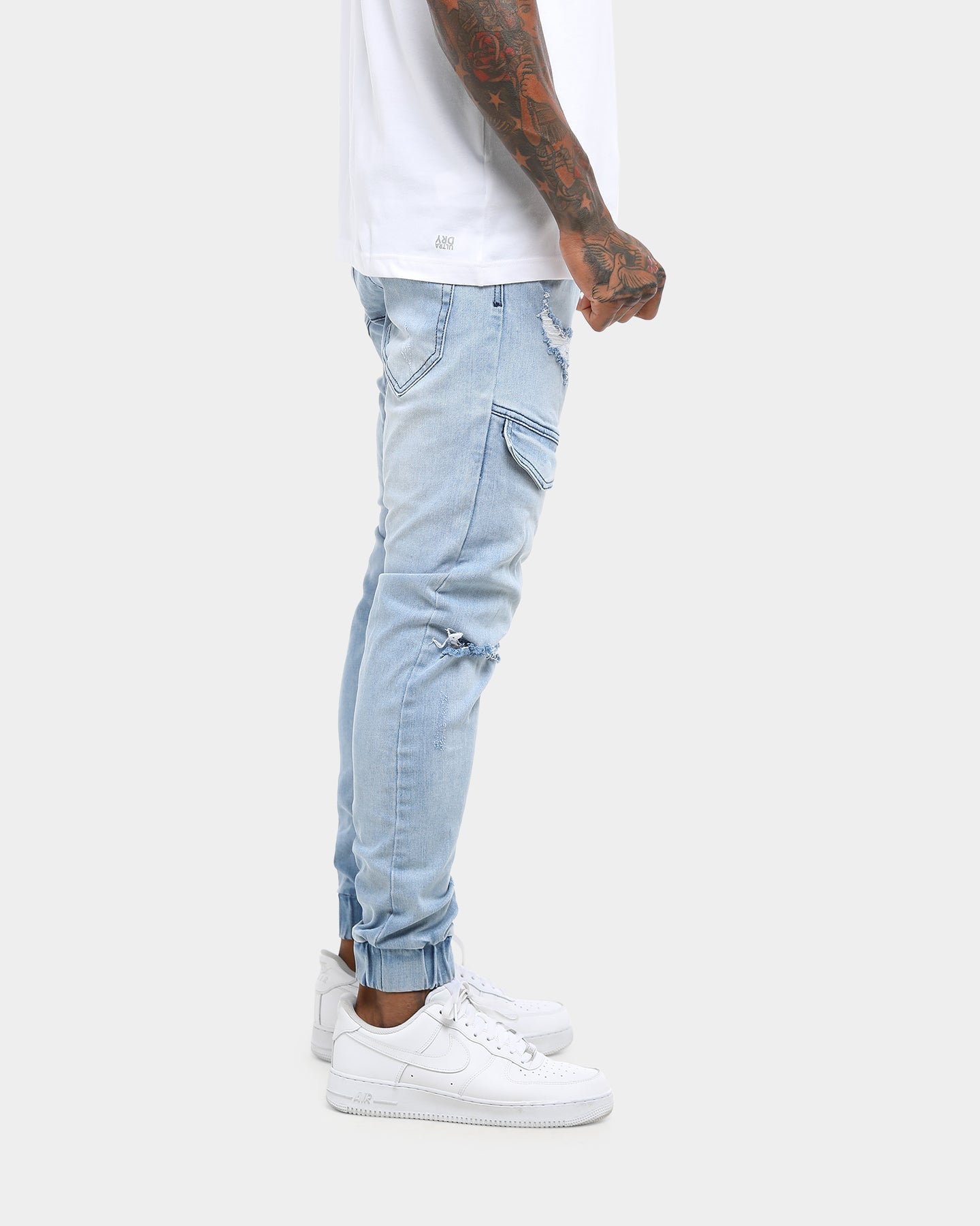 Nena And Pasadena Flight Elastic Ankle Jean Broken Blue