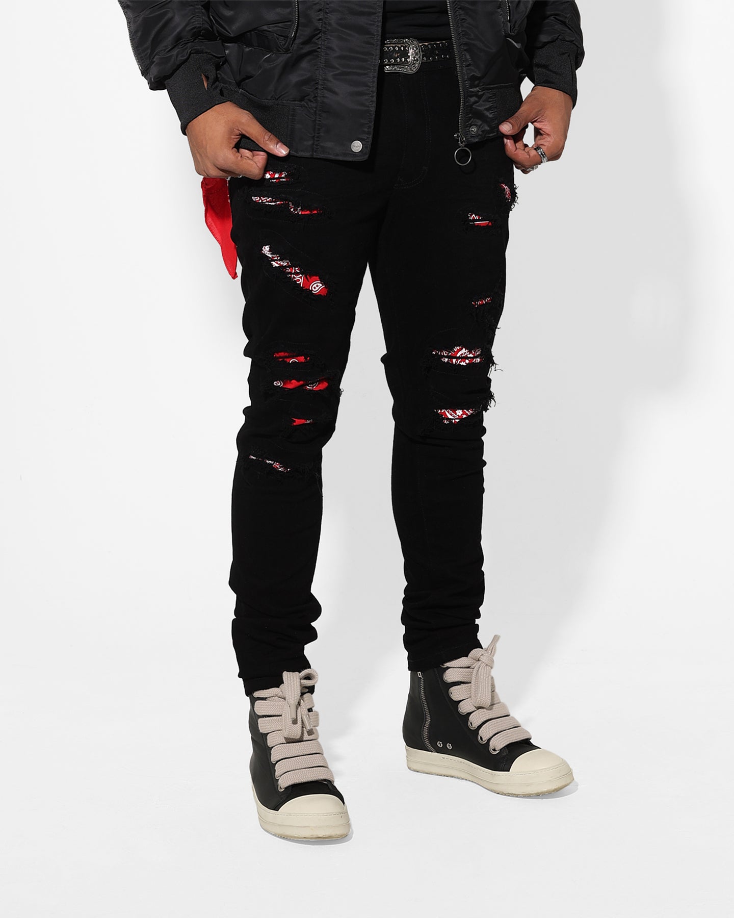 Saint Morta Bandana Summum Jean Black/Red