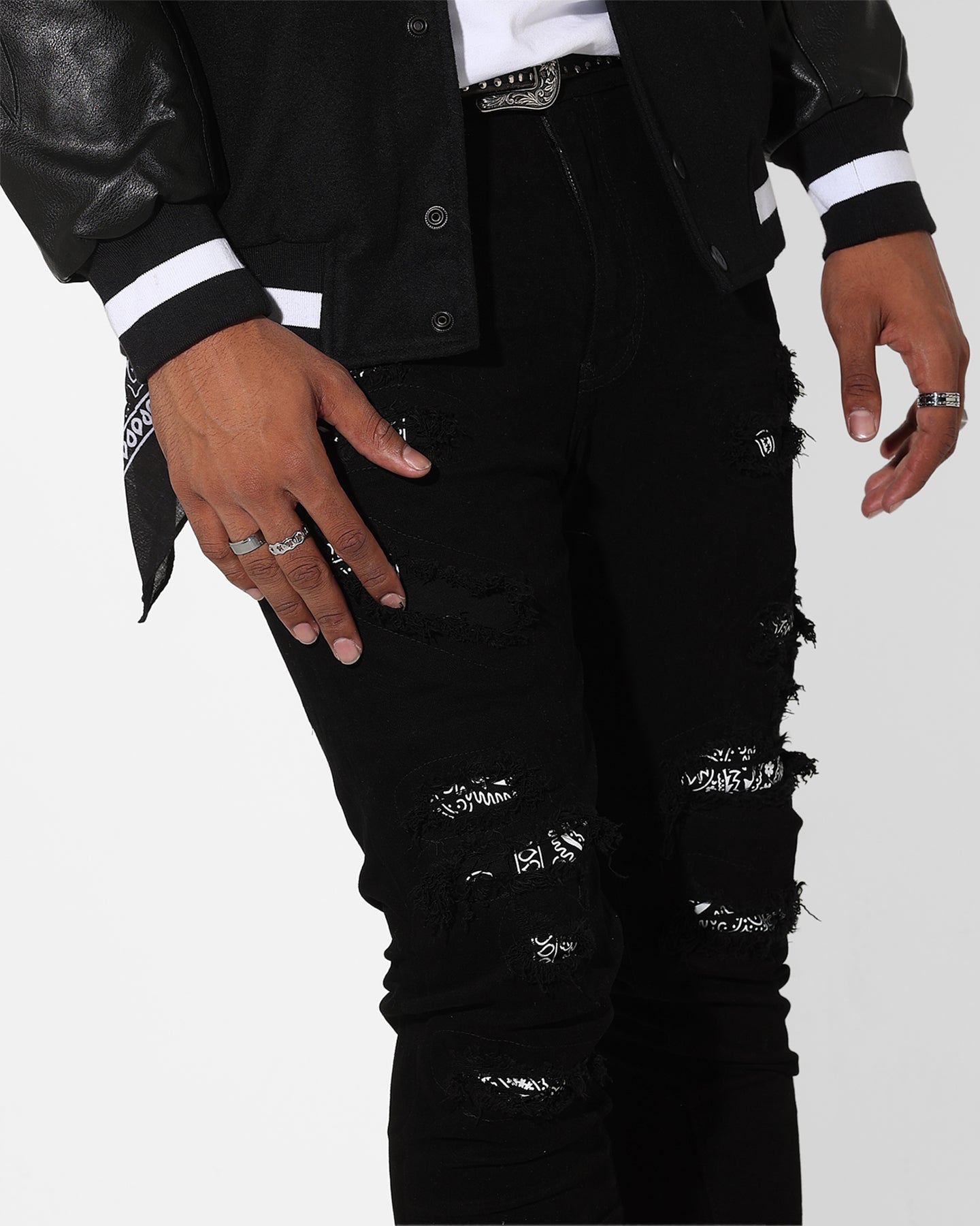 Saint Morta Bandana Summum Jean Black/White