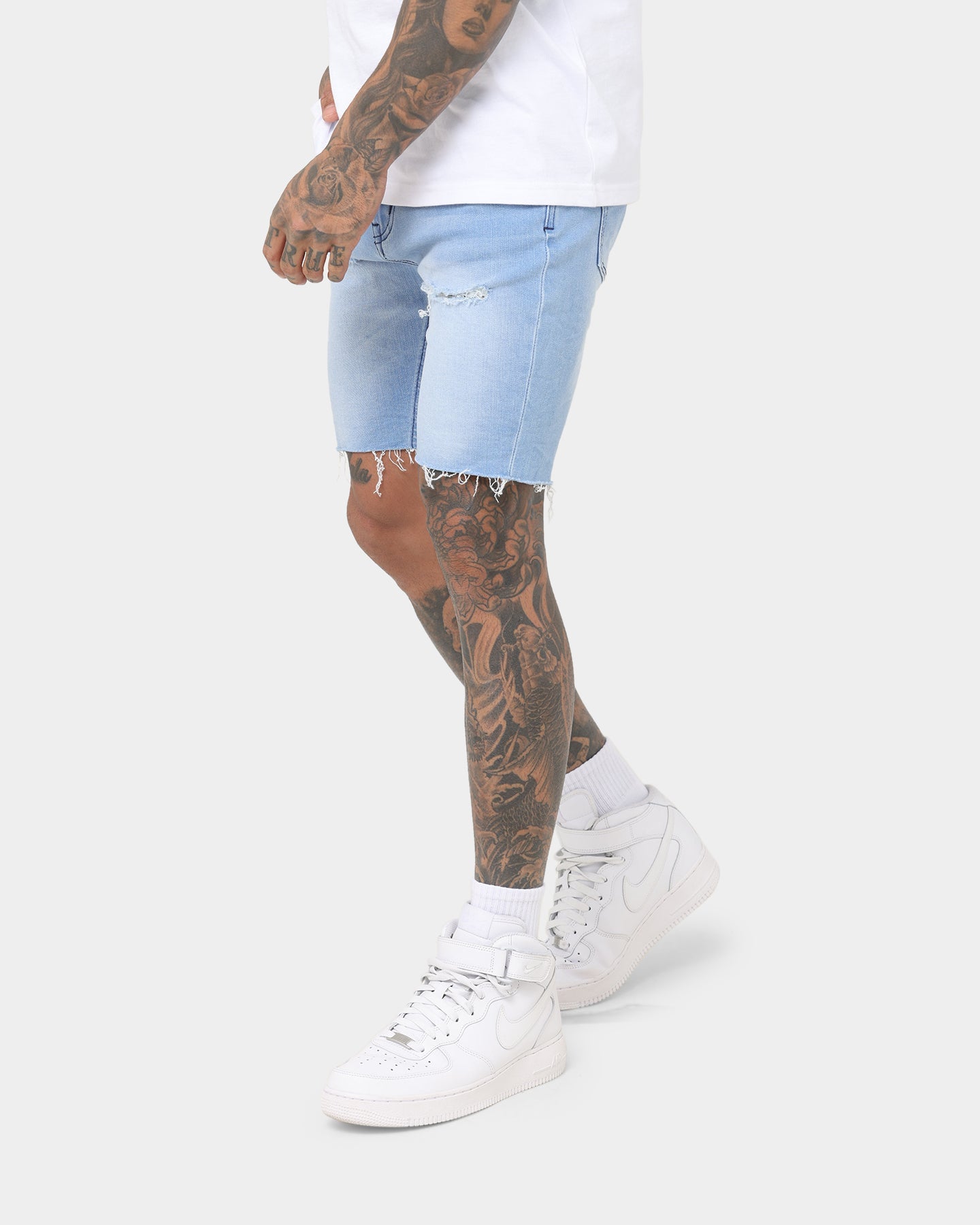 Nena and Pasadena Rawlins Denim Shorts Alaskan Blue