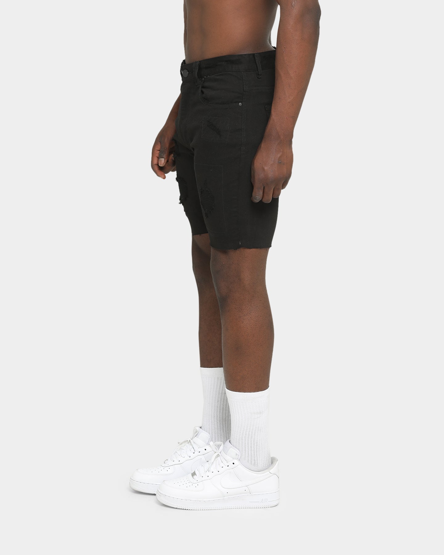 Nena And Pasadena Apocalypse Denim Shorts Black