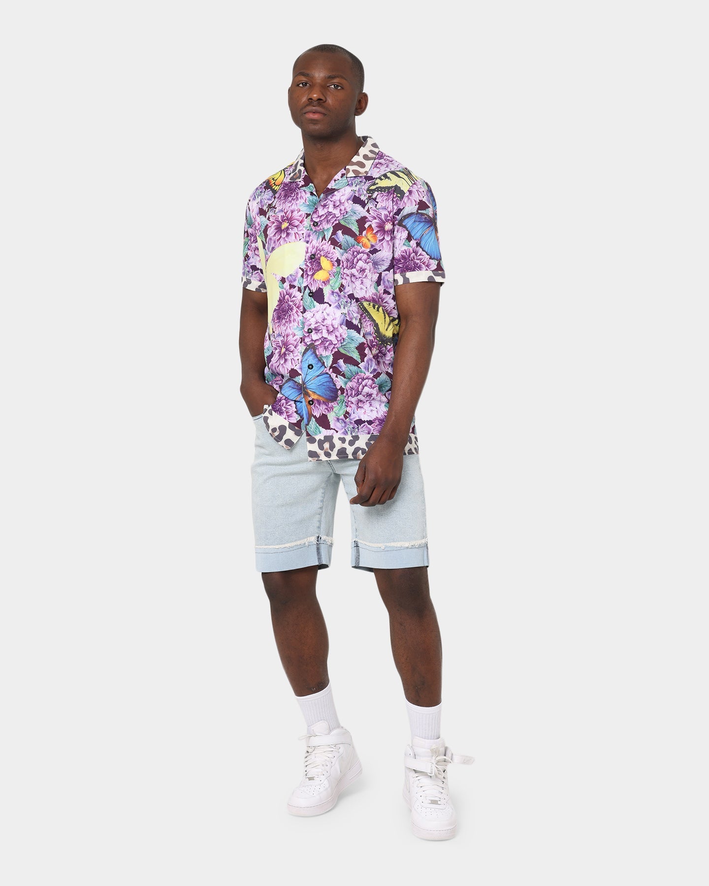 XXIII Enoch Distressed Denim Shorts Blue