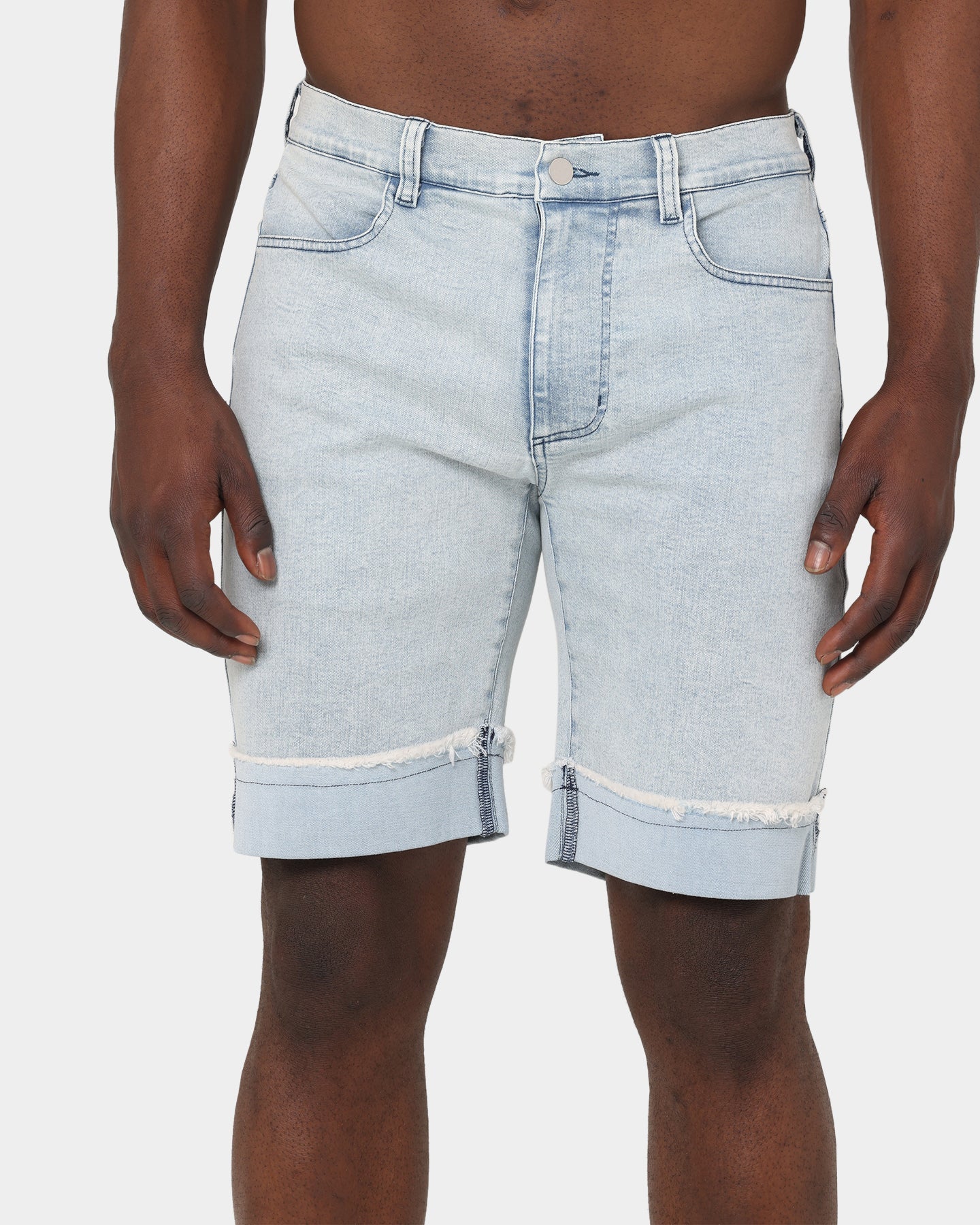 XXIII Enoch Distressed Denim Shorts Blue