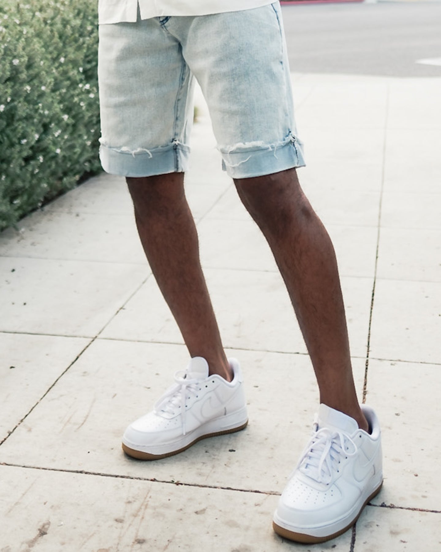 XXIII Enoch Distressed Denim Shorts Blue