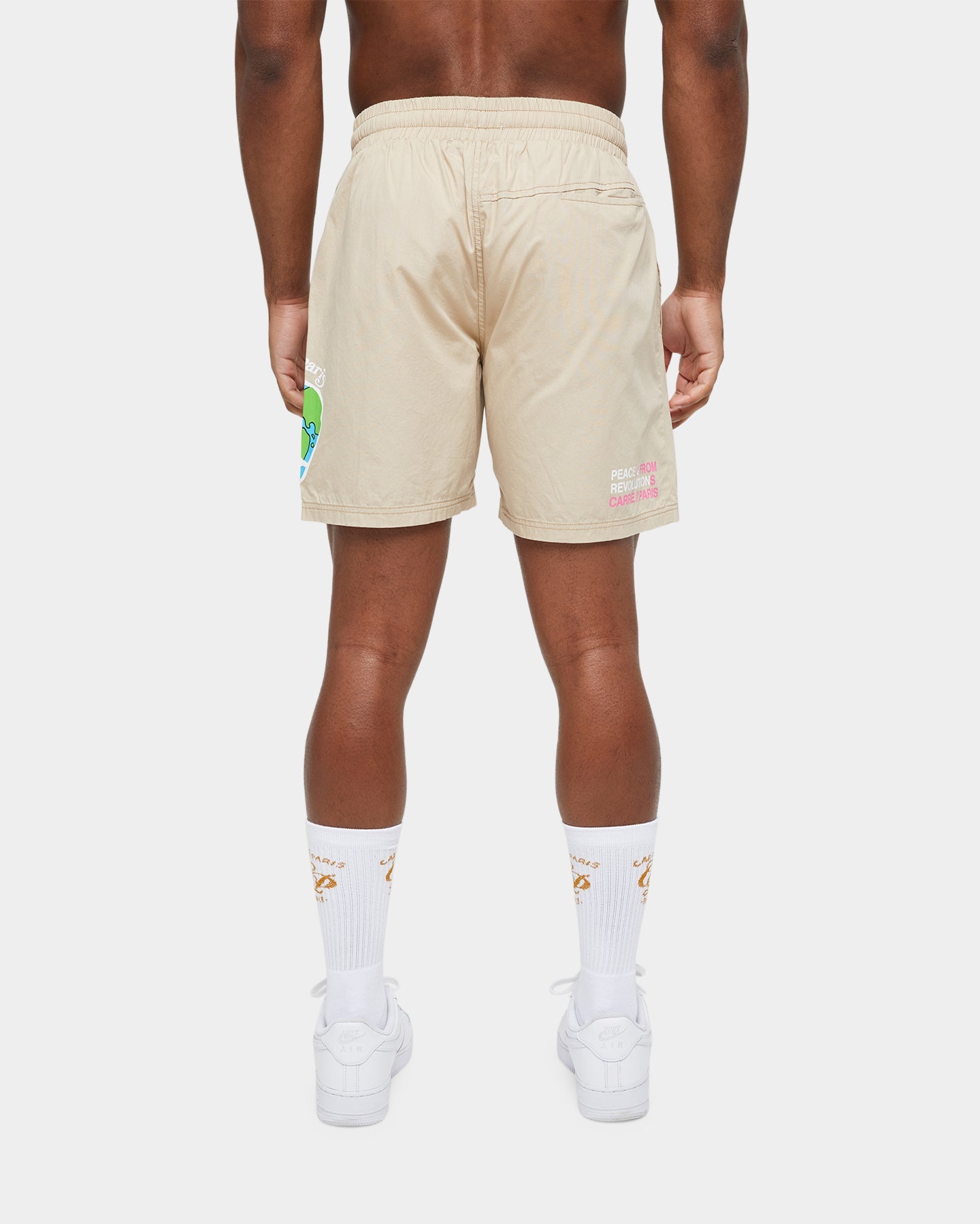 Carre World Peace Slide Shorts Stone