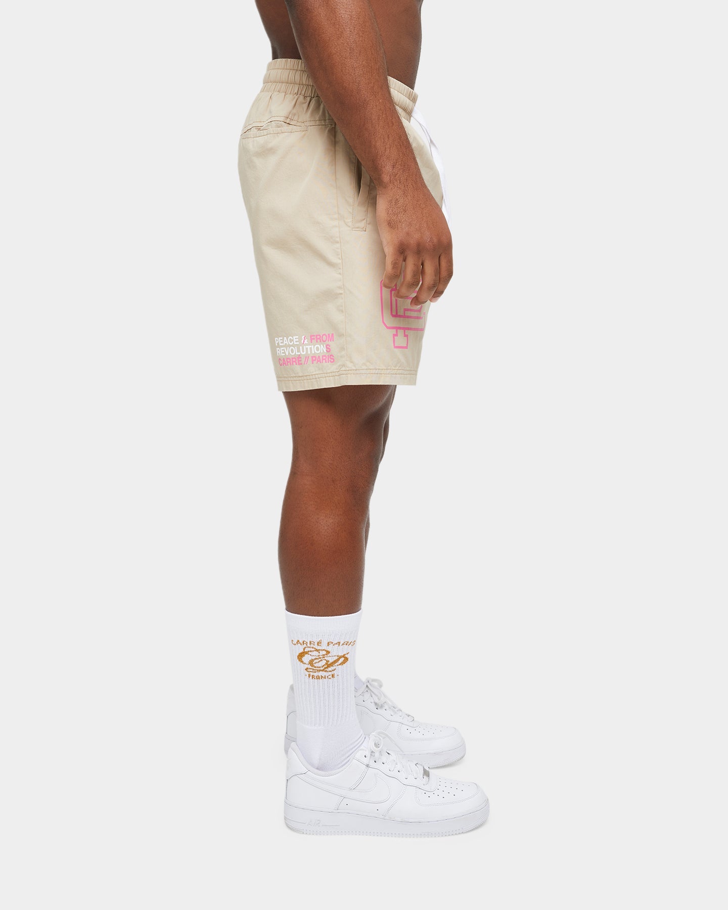 Carre World Peace Slide Shorts Stone