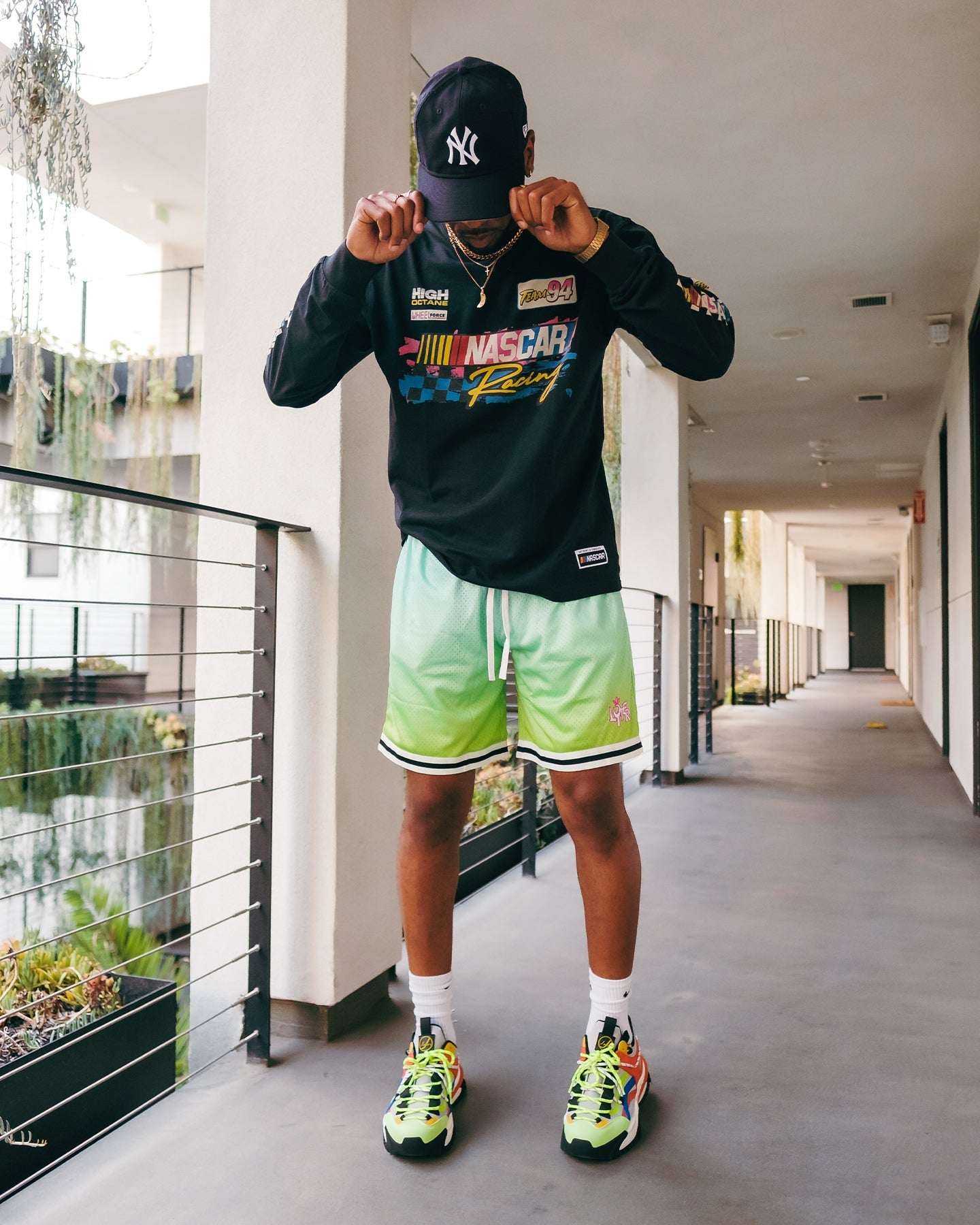 Loiter Gradient Basketball Shorts Green