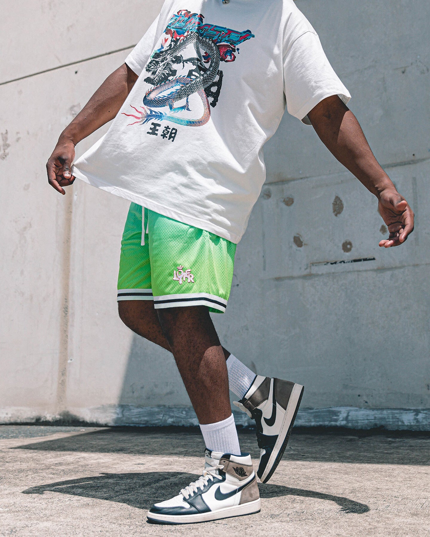 Loiter Gradient Basketball Shorts Green