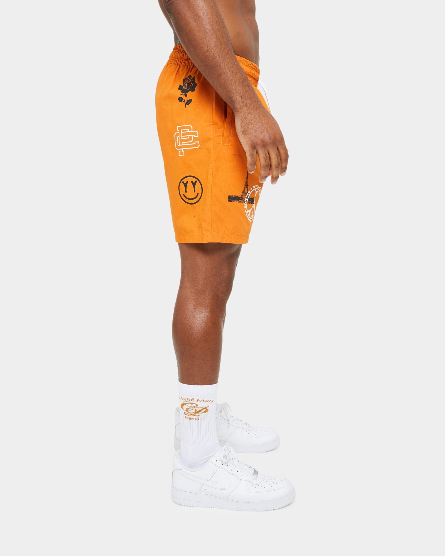 Carre Worldwide Slide Shorts Burnt Orange