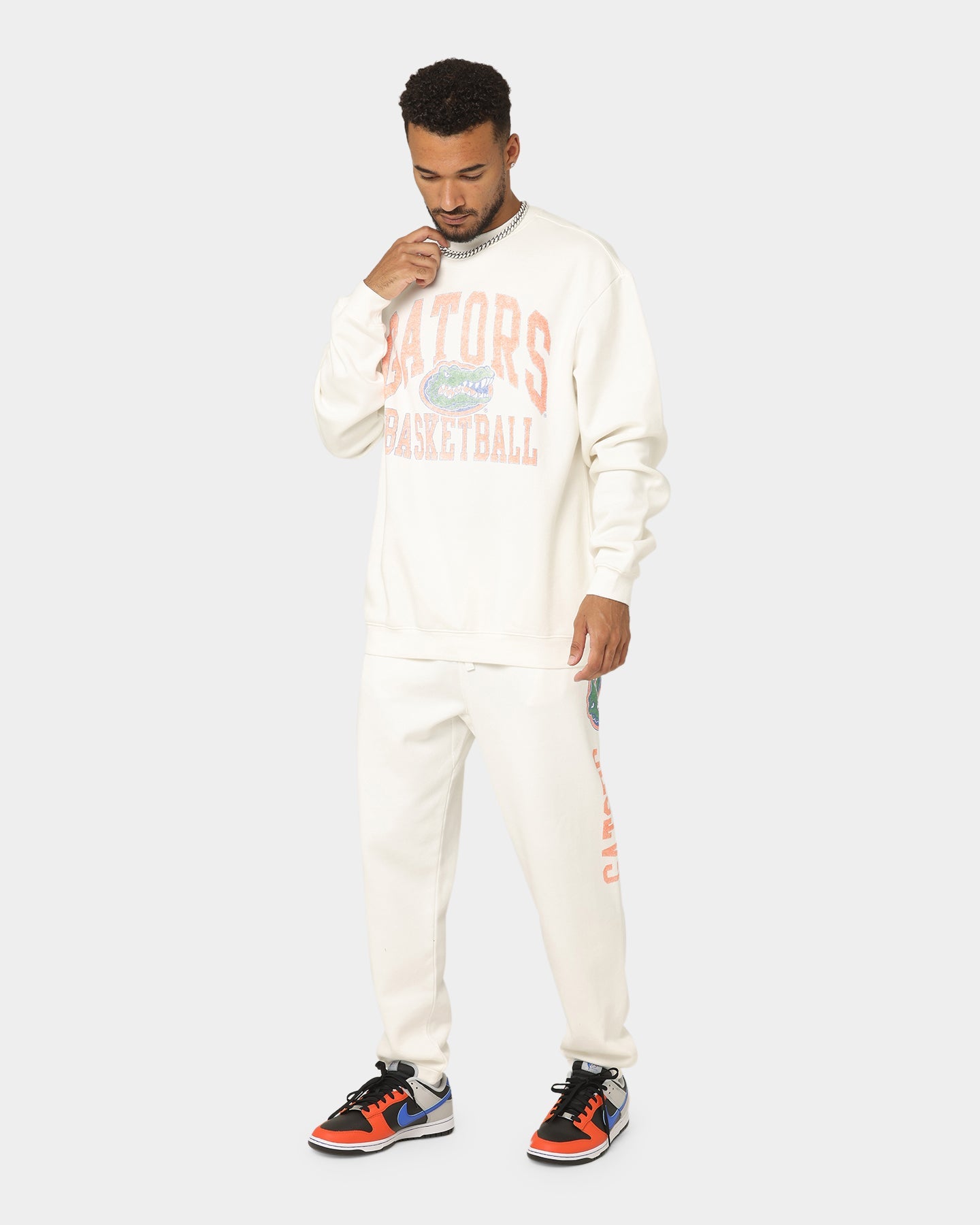 National Collegiate Athletic ASSC Florida Gators Vintage Baggy Track Pant Vintage White