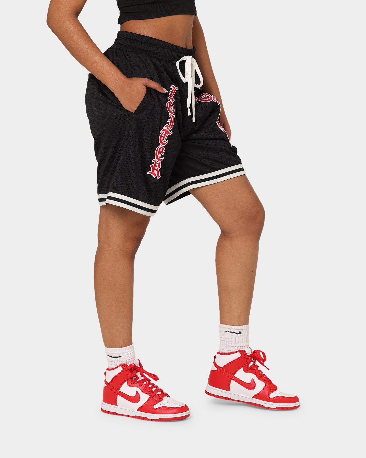 Loiter Script Ball Shorts Black