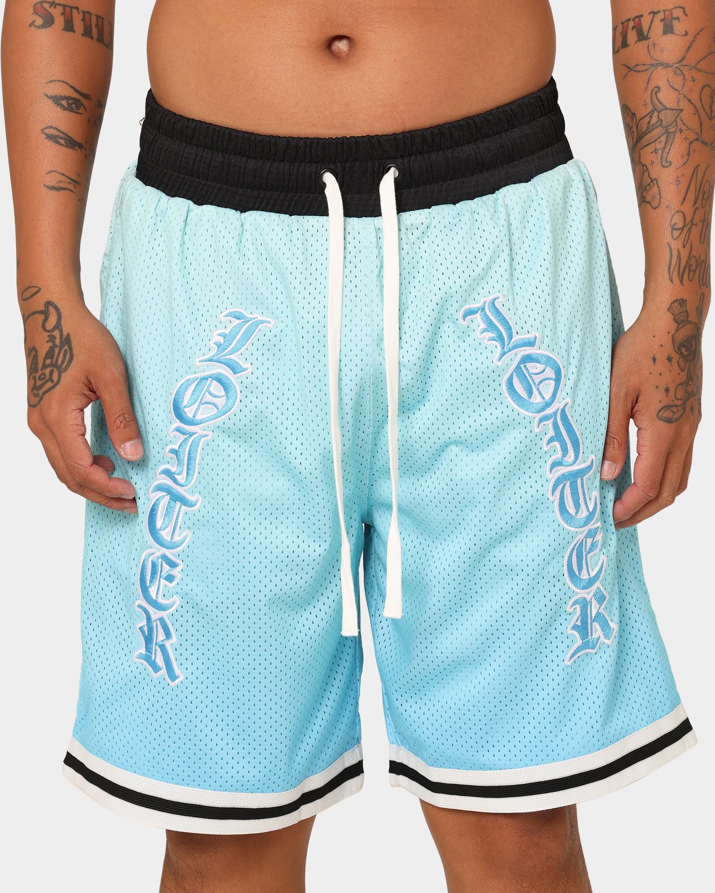 Loiter Script Ball Shorts Blue