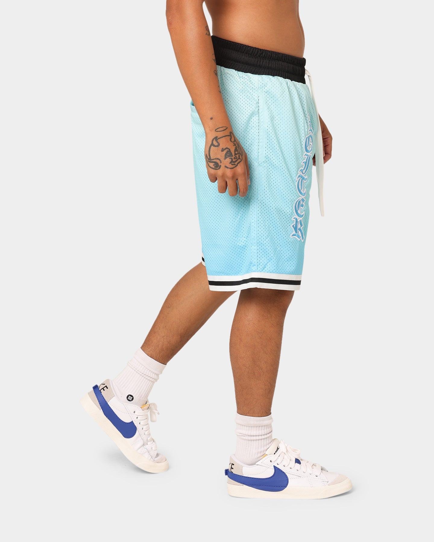 Loiter Script Ball Shorts Blue