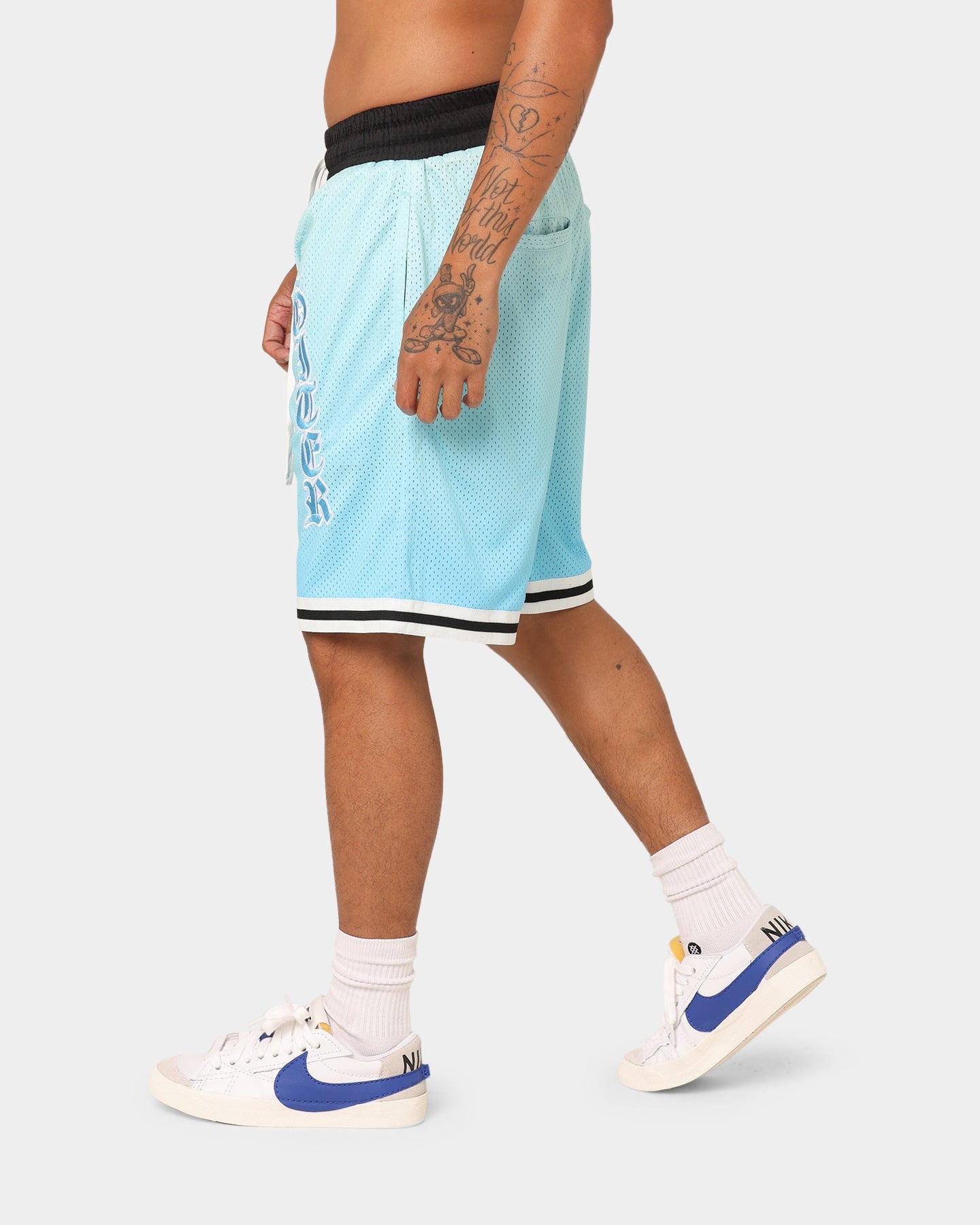 Loiter Script Ball Shorts Blue