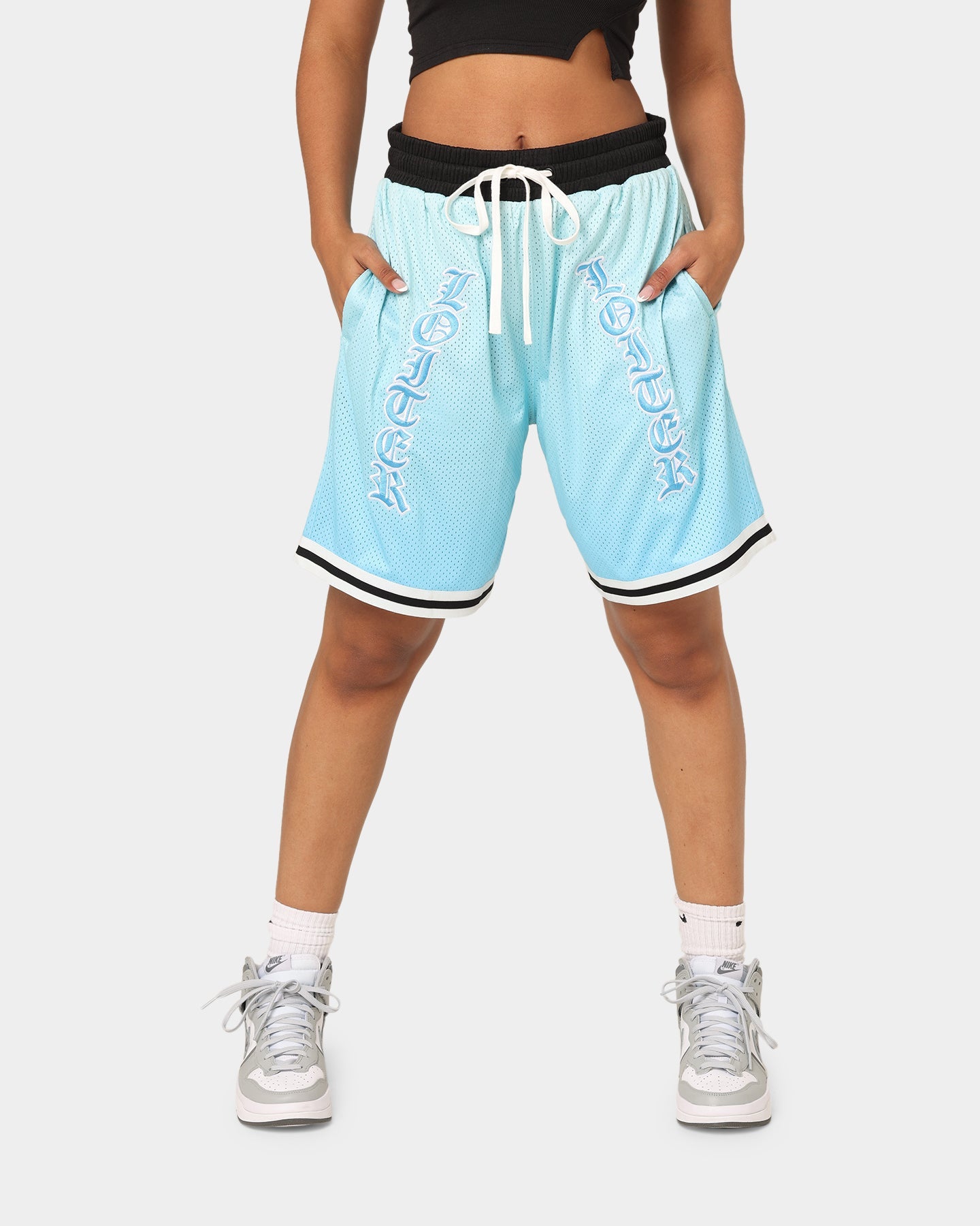 Loiter Script Ball Shorts Blue