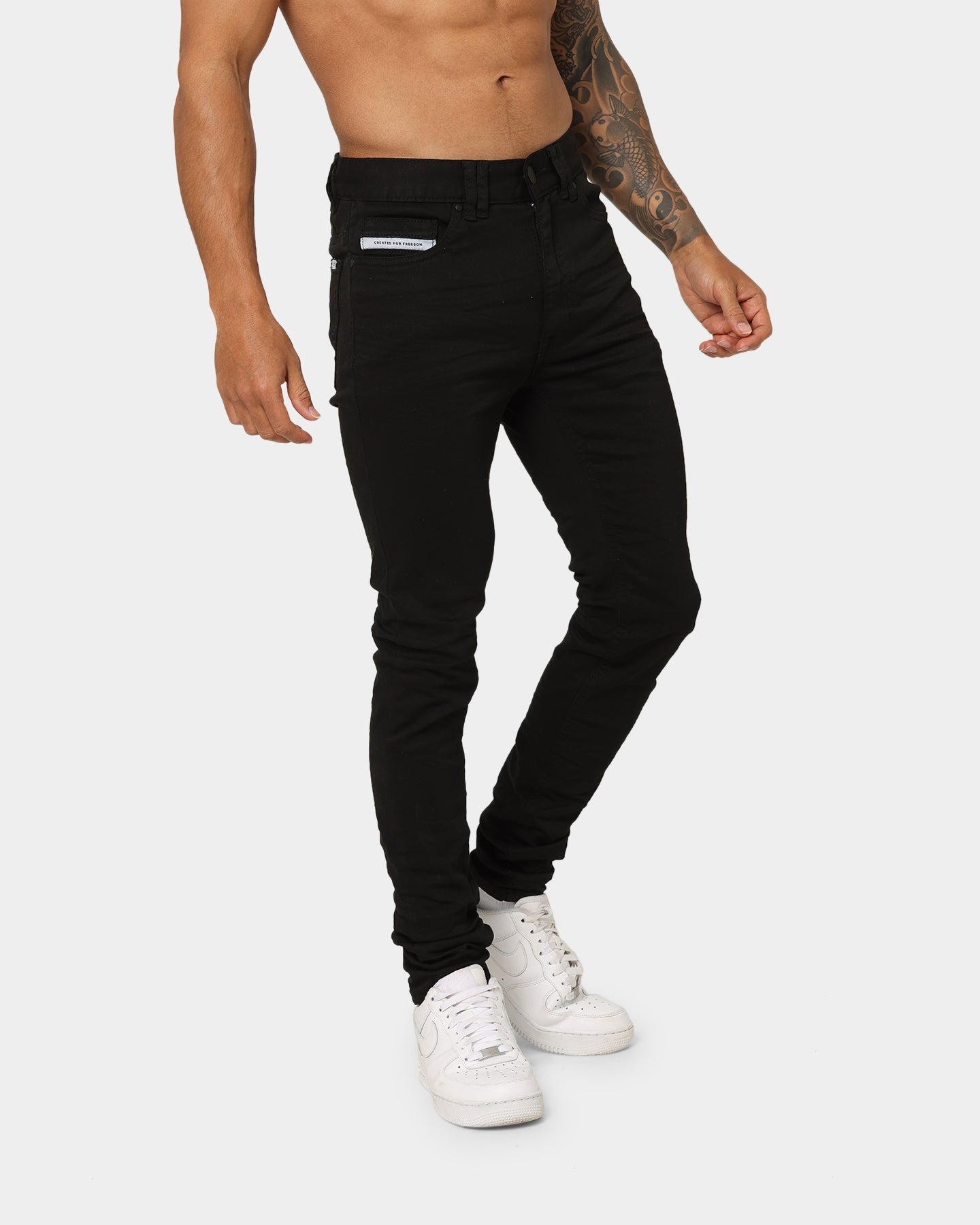 Nena And Pasadena Tyler Super Skinny Fit Jeans Jet Black