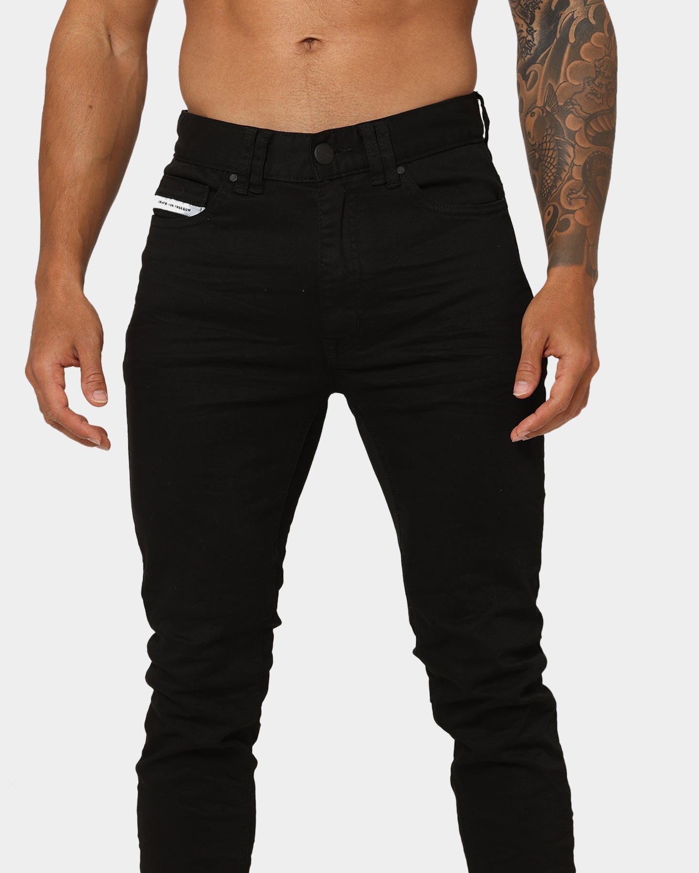 Nena And Pasadena Tyler Super Skinny Fit Jeans Jet Black