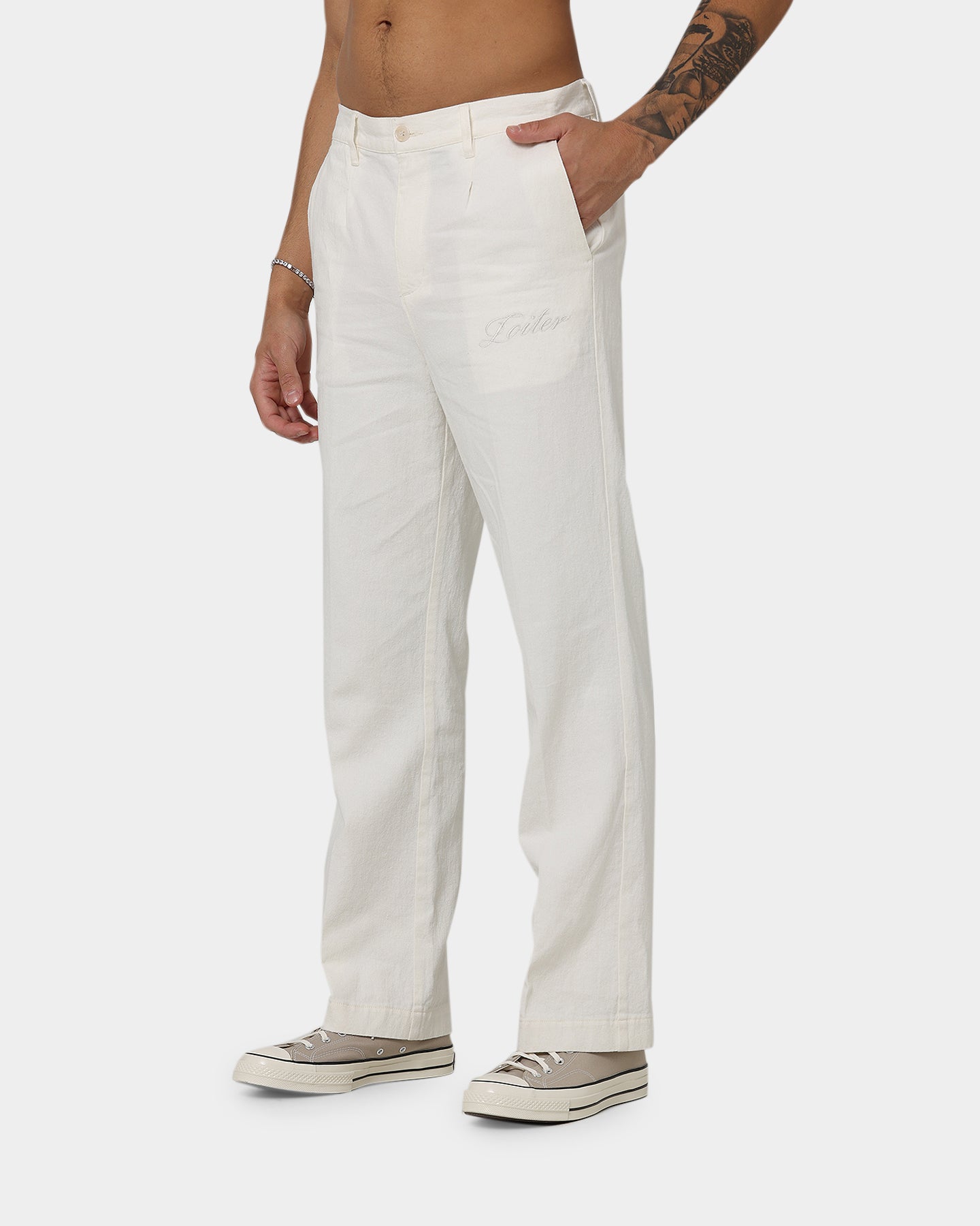 Loiter Utopia Linen Pants Ecru