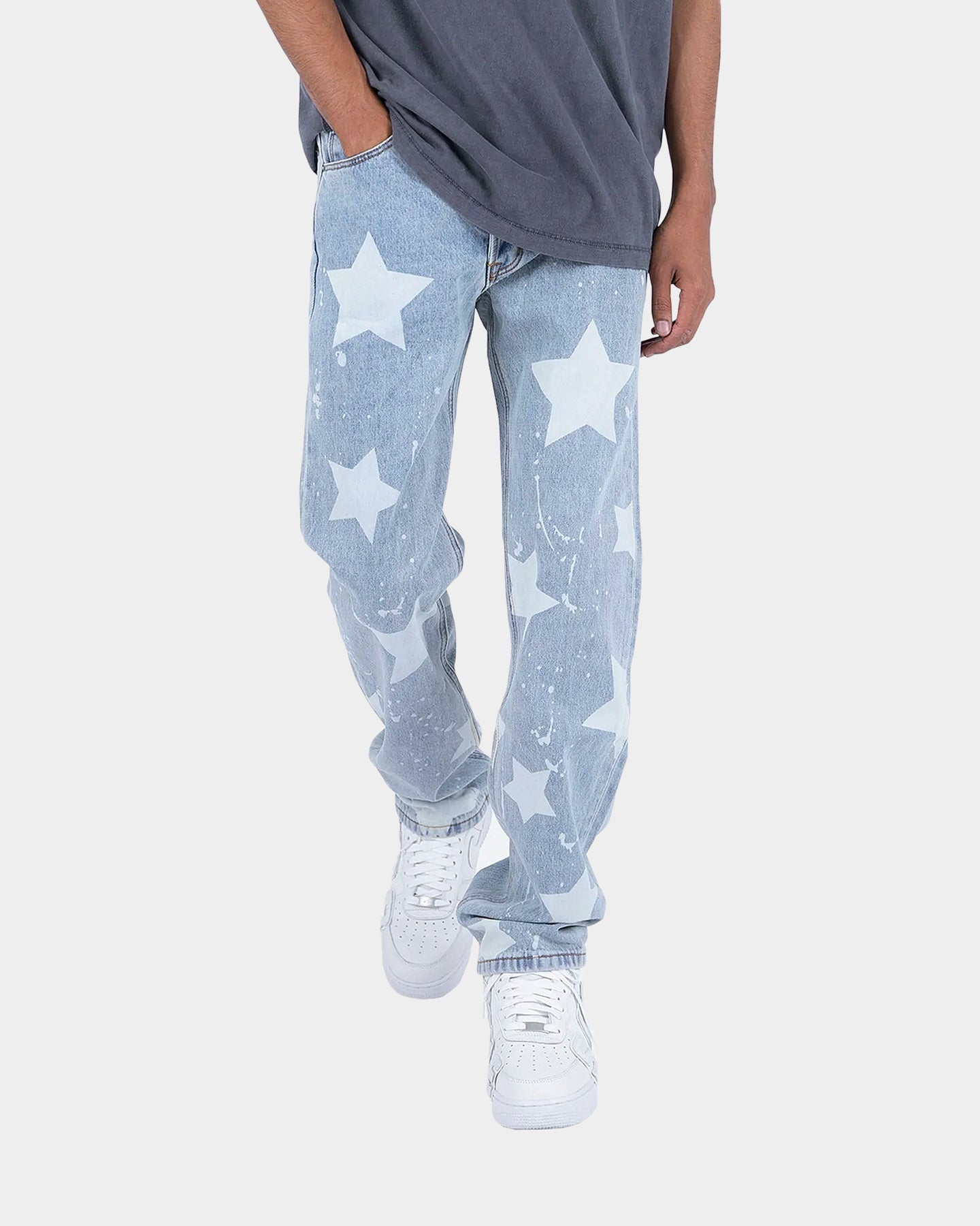 MNML V120 Shooting Star Denim Jeans Blue/White