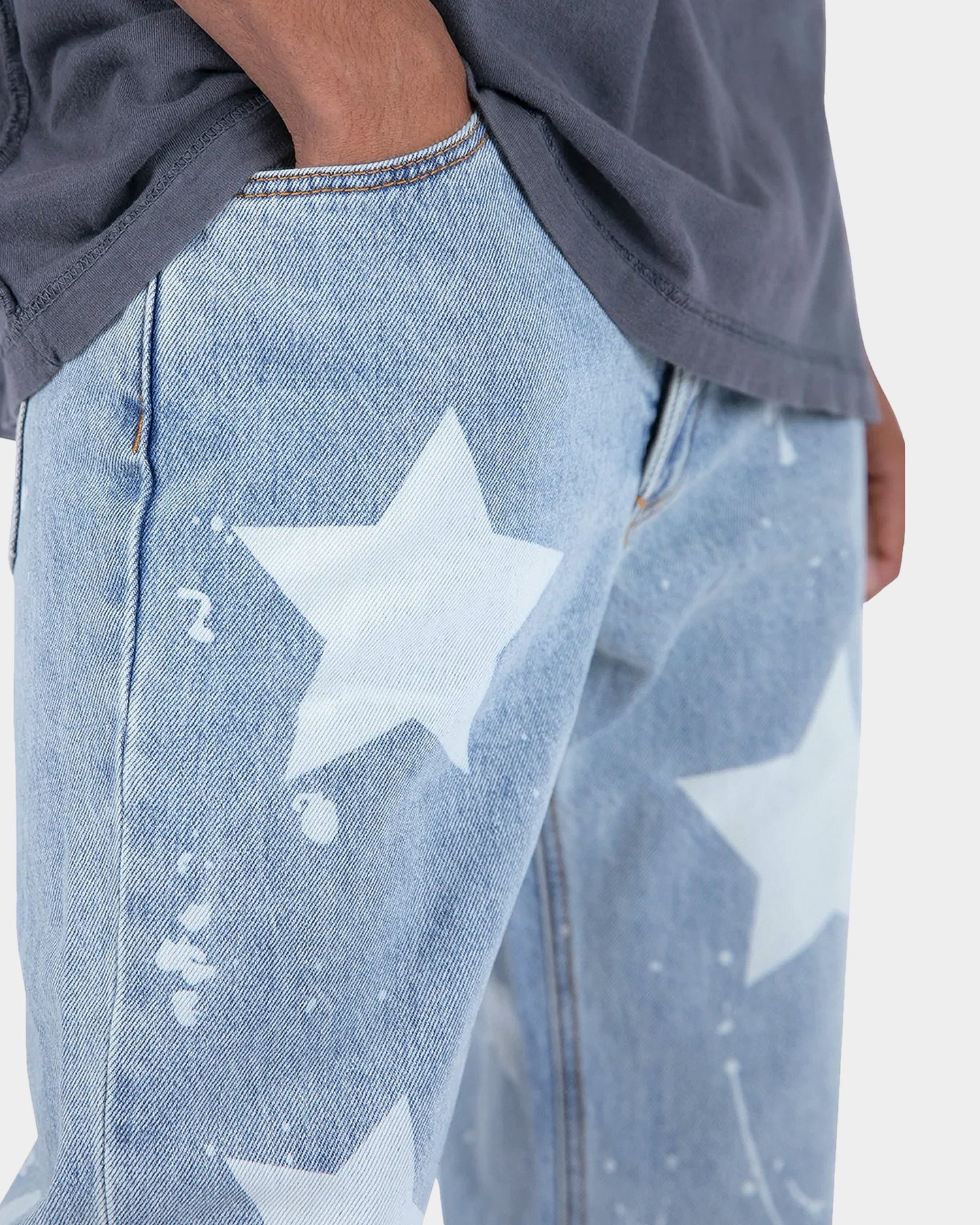 MNML V120 Shooting Star Denim Jeans Blue/White