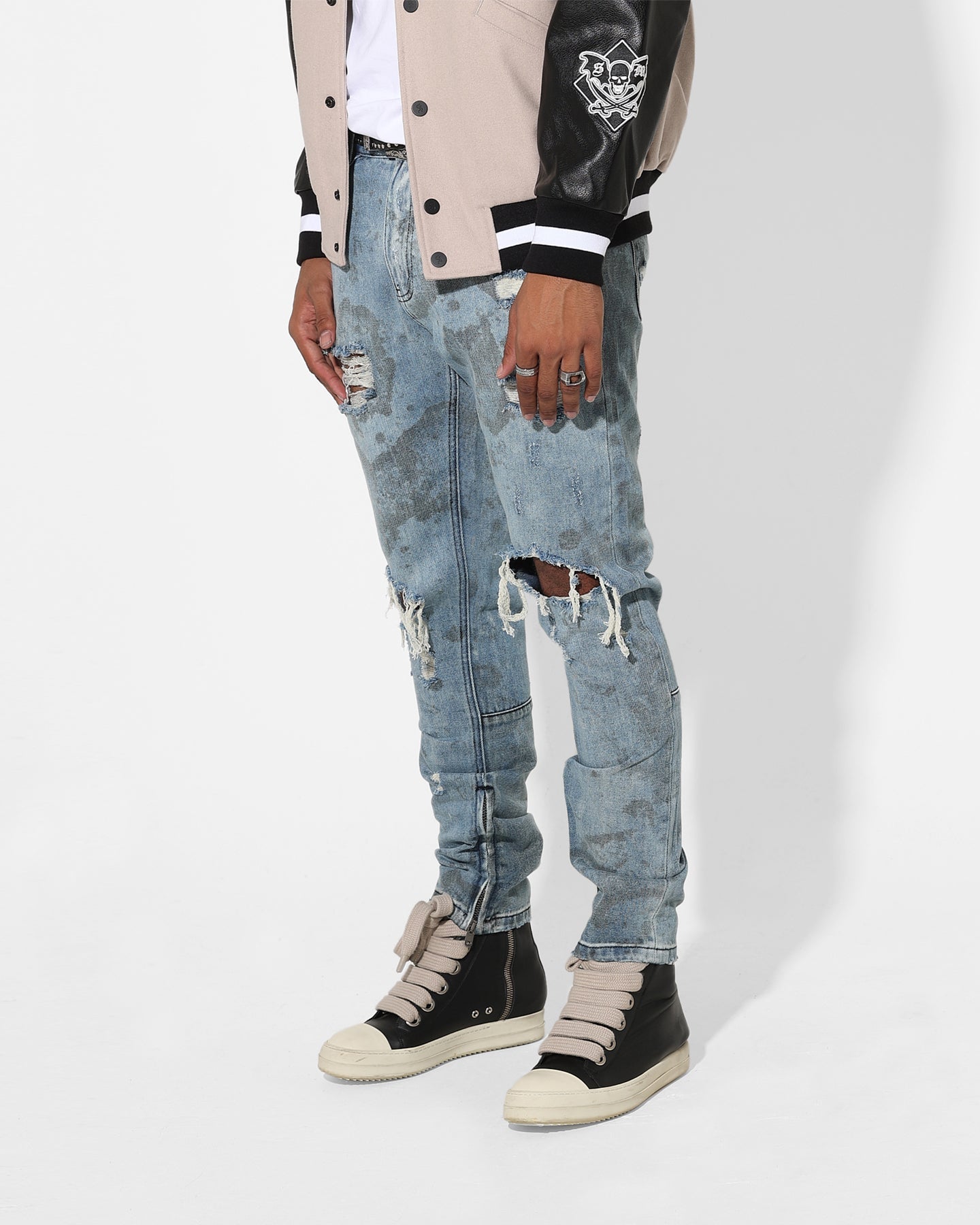 Saint Morta Acid Destroyer Jeans Blue/Black