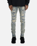 MNML X165 Paisley Skinny Denim Jeans Black/Black