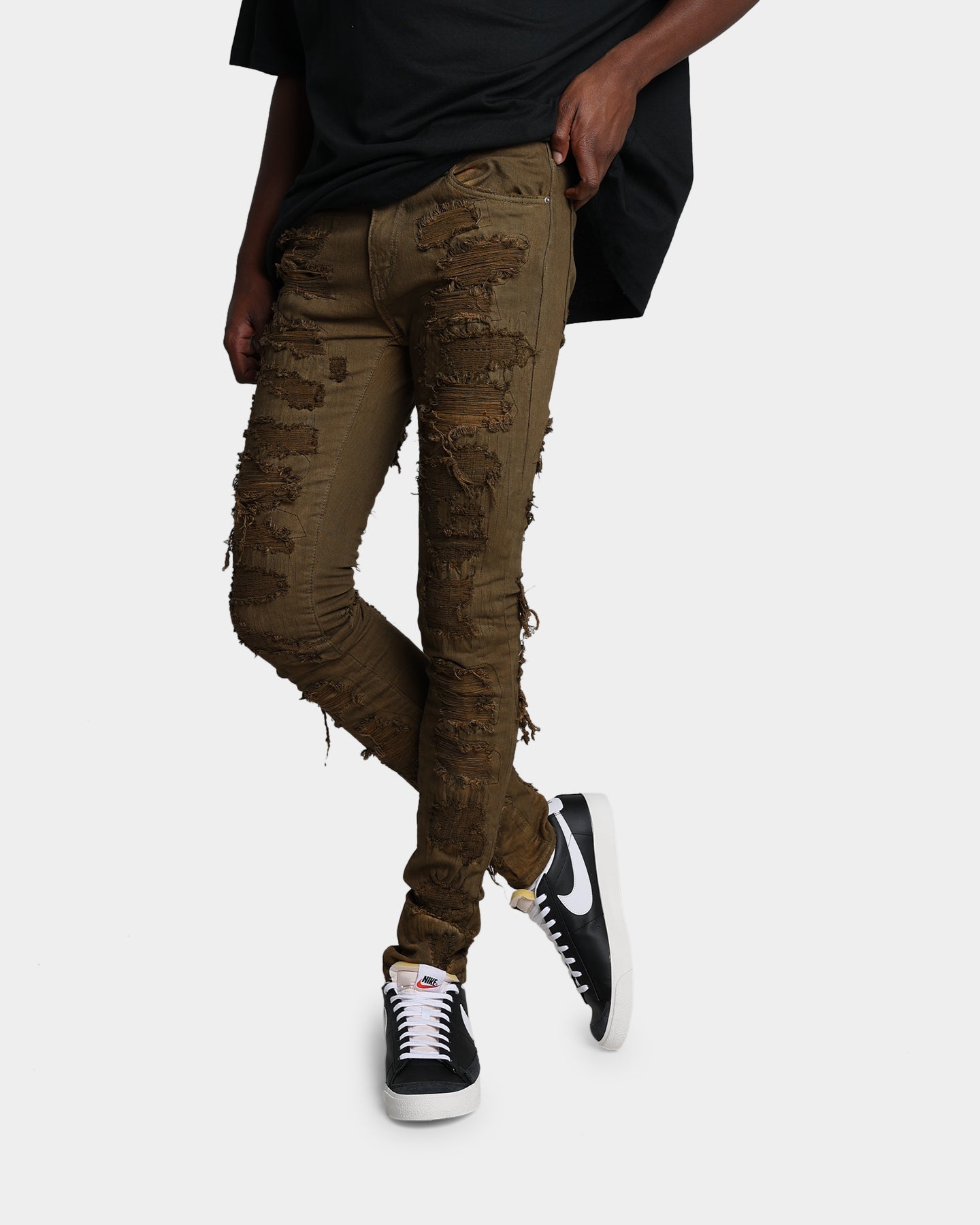 MNML X289 Skinny Denim Pants Brown