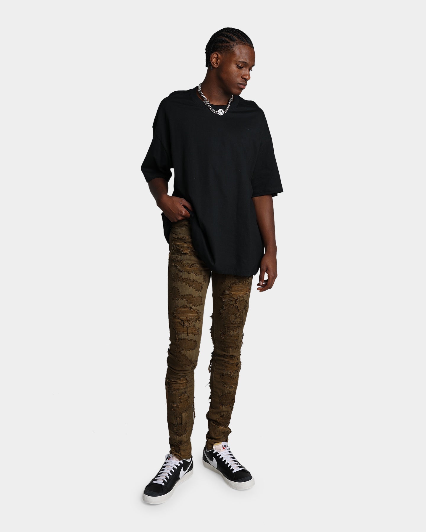 MNML X289 Skinny Denim Pants Brown