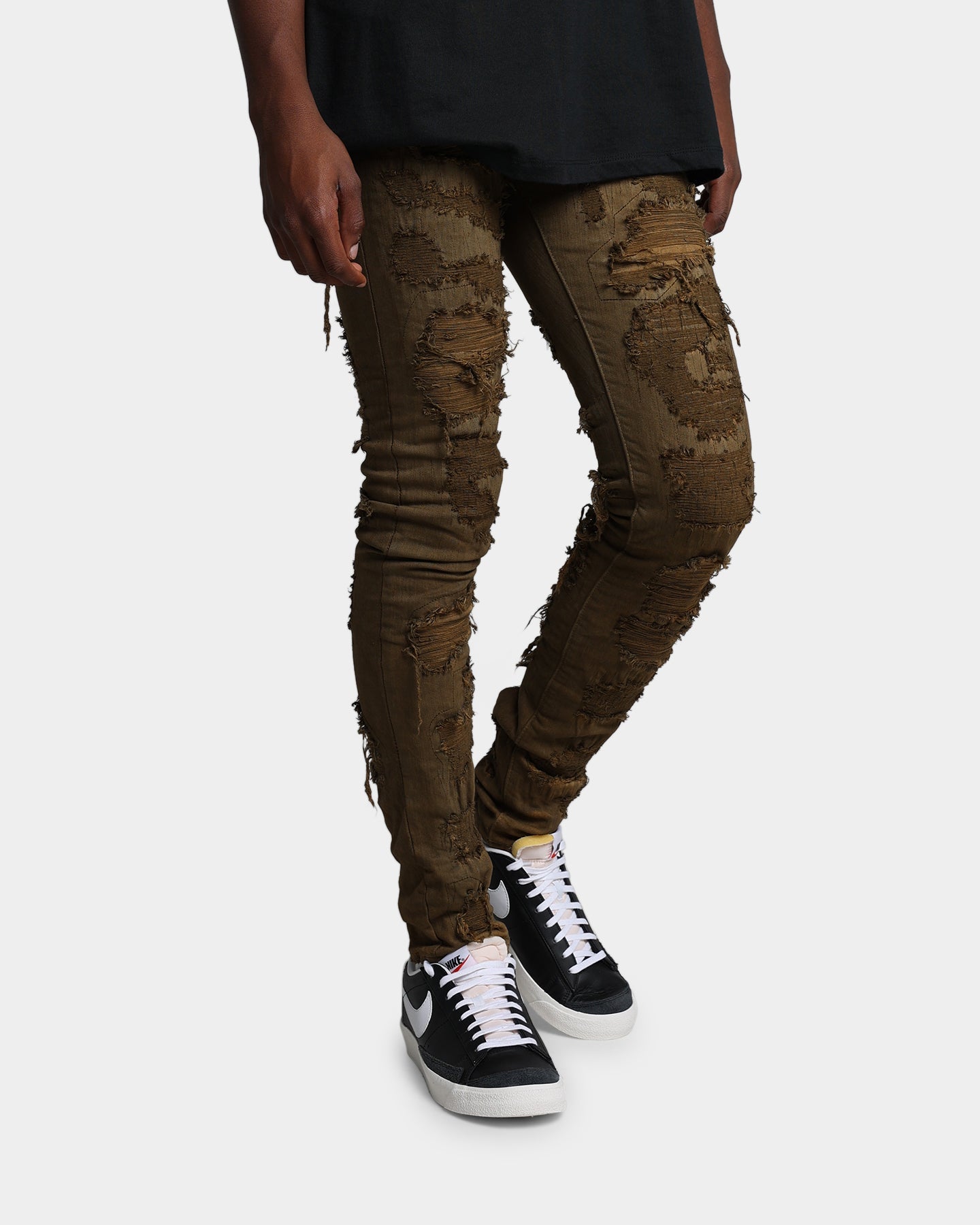 MNML X289 Skinny Denim Pants Brown