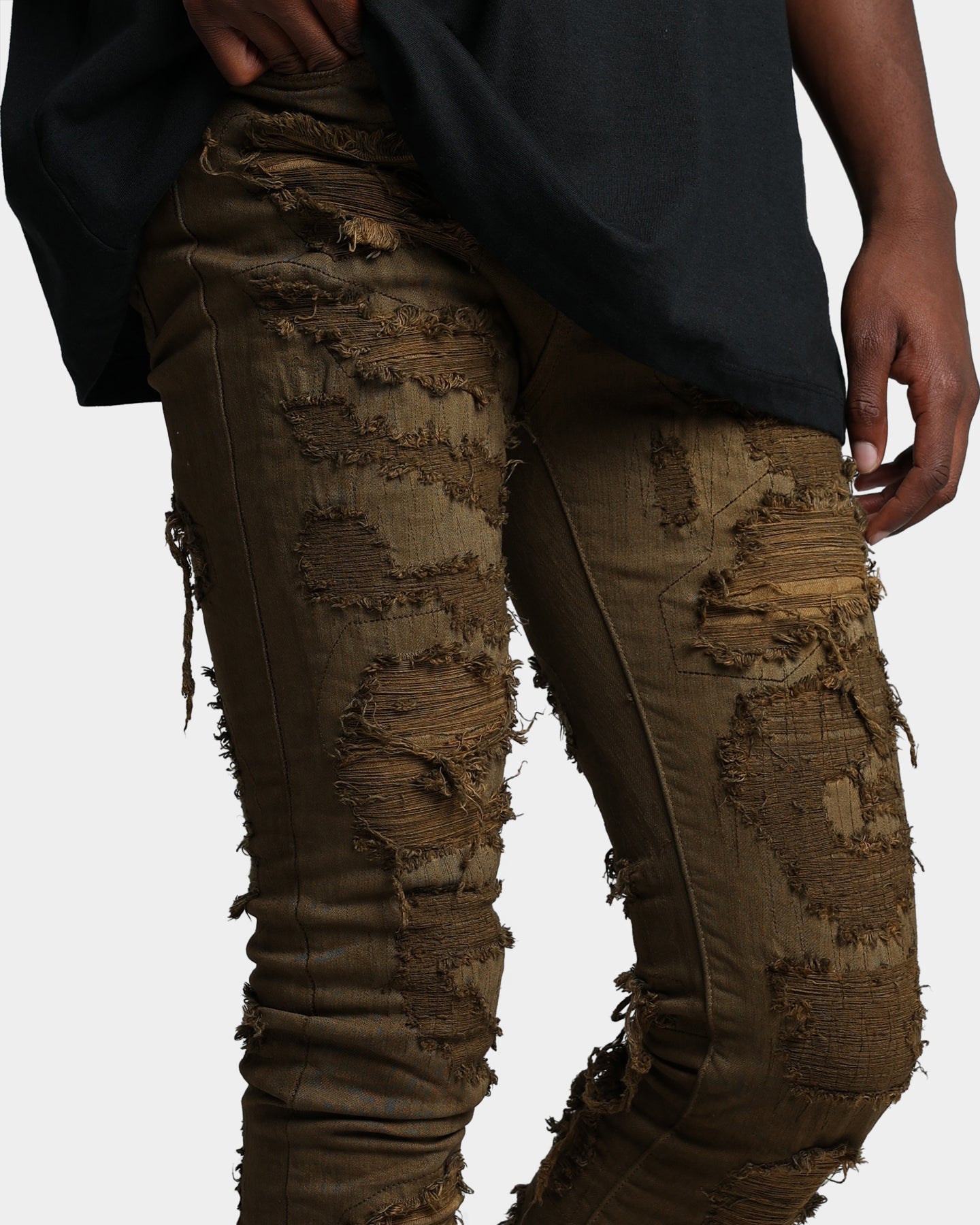MNML X289 Skinny Denim Pants Brown