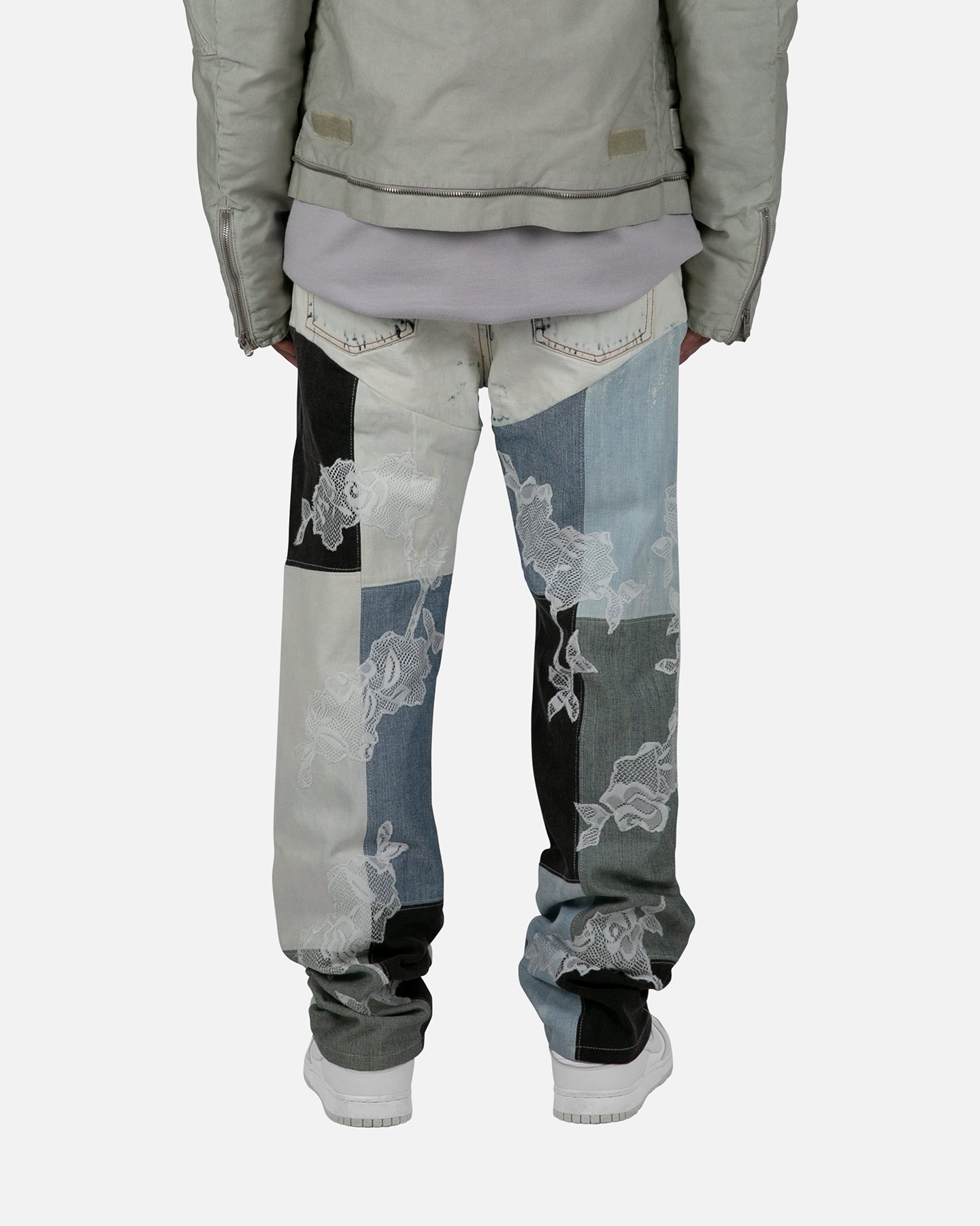 MNML X Kybucci V446 Lace Baggy Denim Pants Blue/White