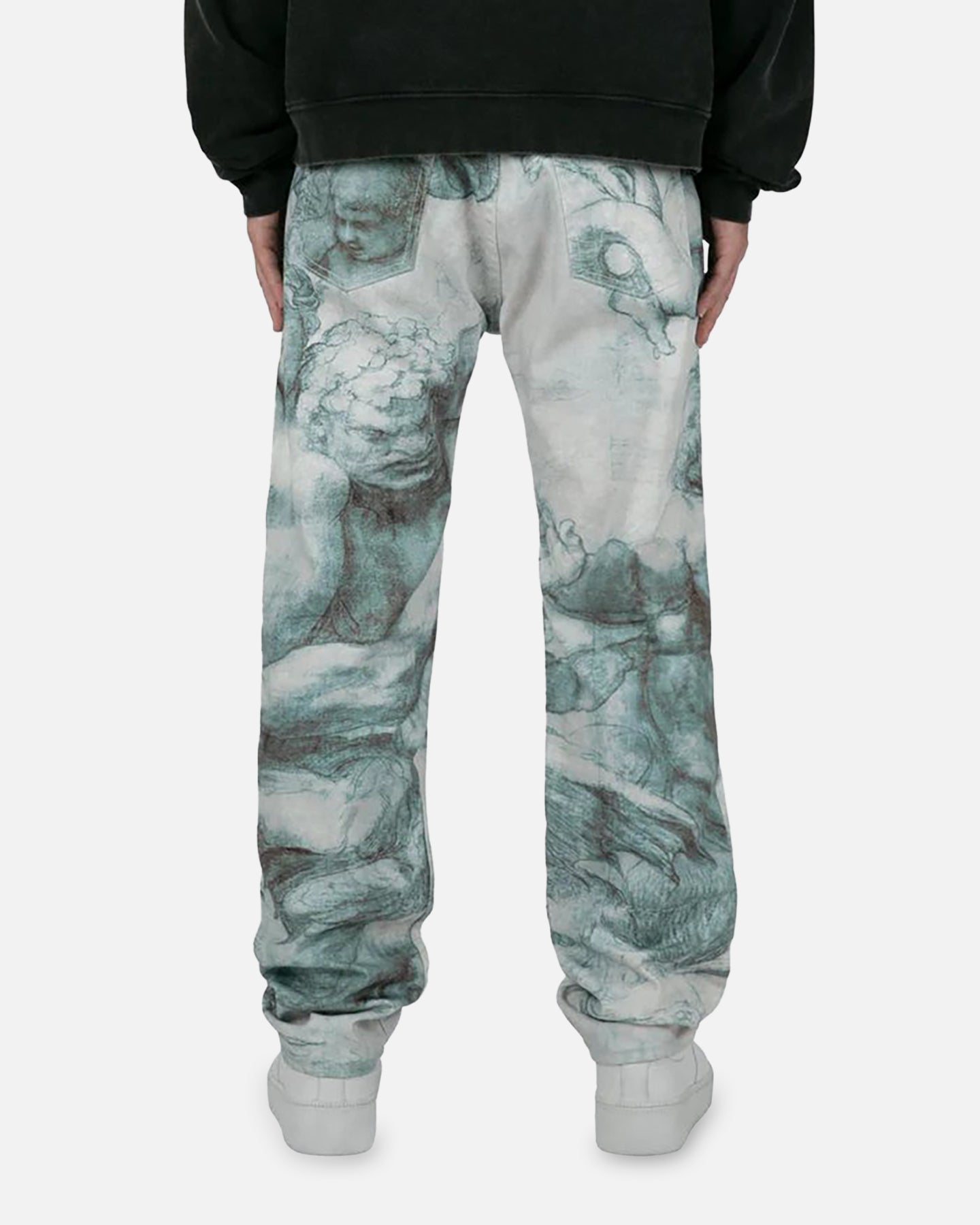 MNML V351 Art Baggy Denim Jeans Black/White