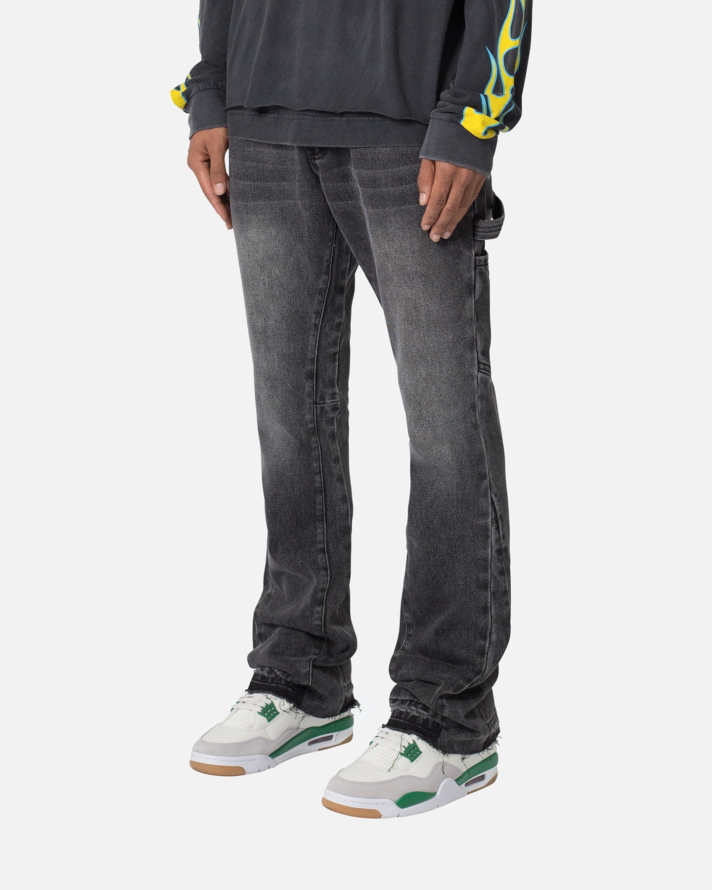 MNML B531 Carpenter Flare Denim Jeans Vintage Black