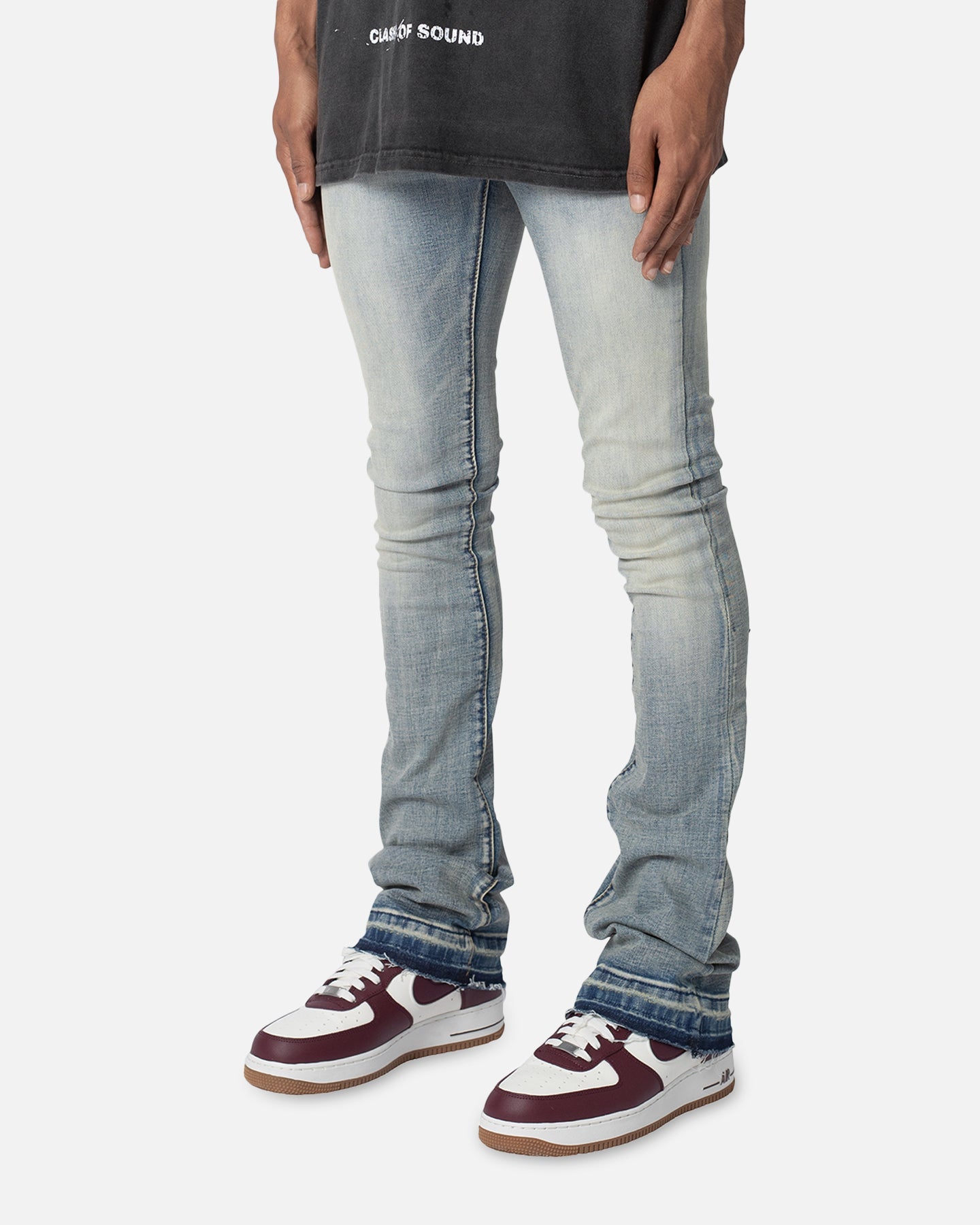 MNML X514 Skinny Stacked Denim Jeans Medium Blue
