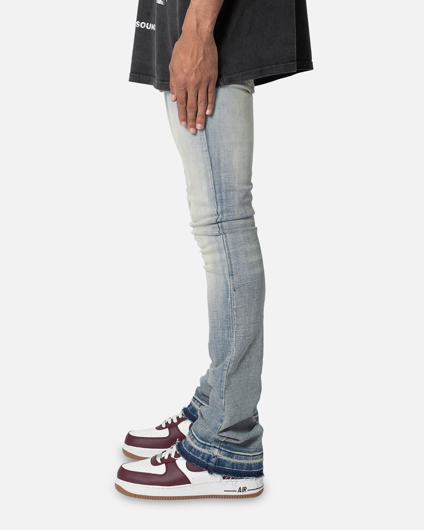 MNML X514 Skinny Stacked Denim Jeans Medium Blue