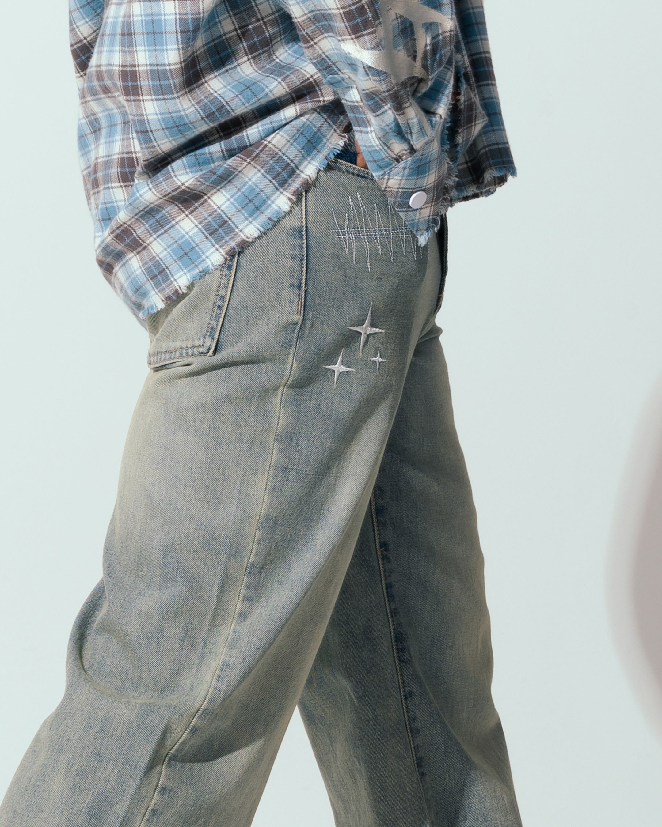 Loiter 444 Bootcut Jeans Washed Blue