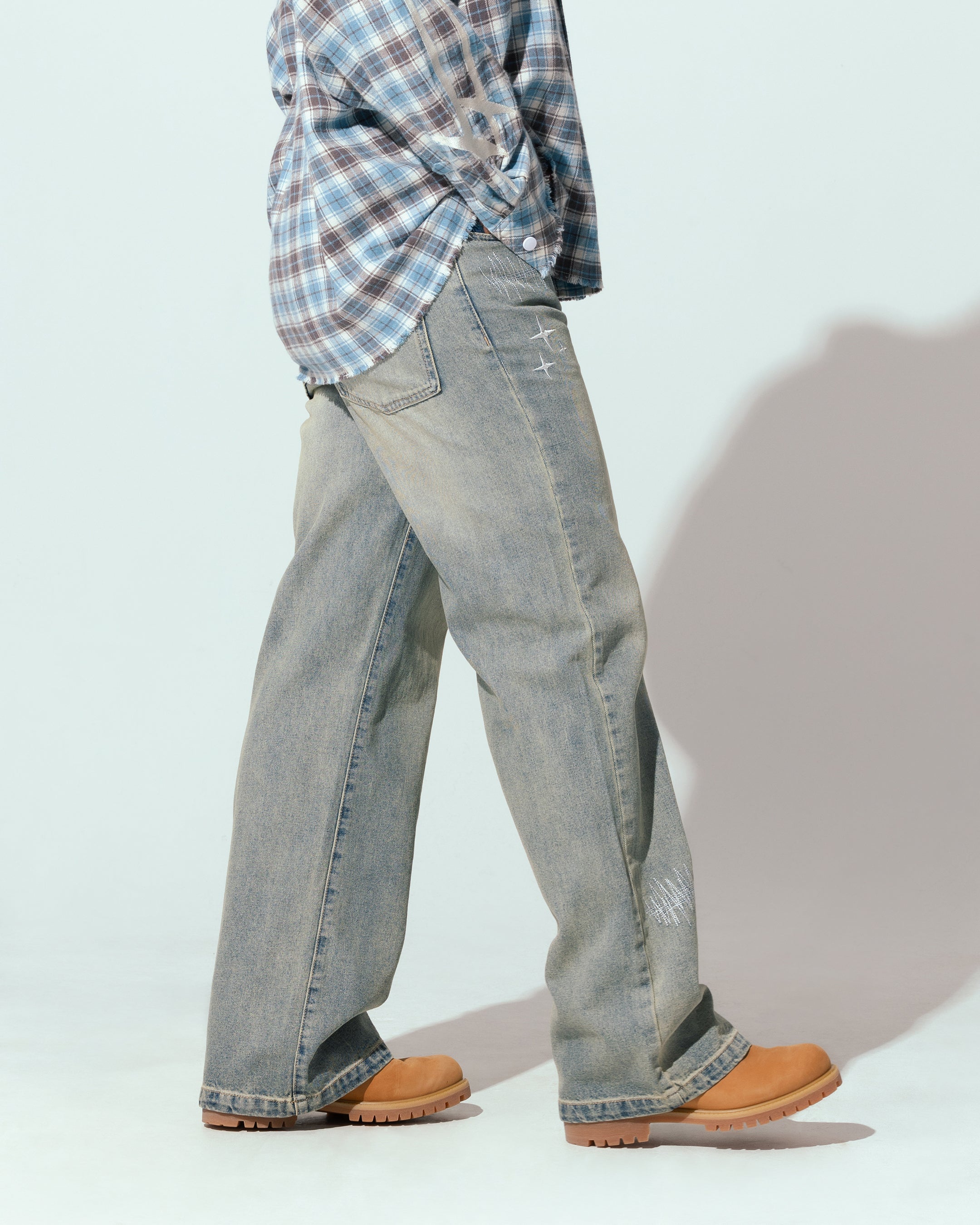 Loiter 444 Bootcut Jeans Washed Blue