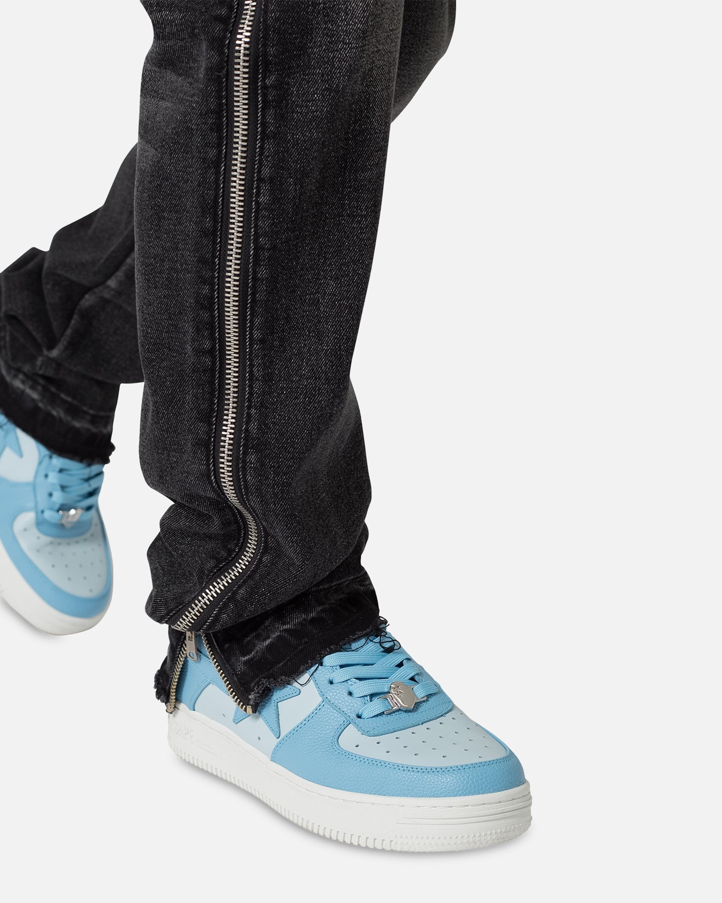 MNML D558 Straight Stripe Denim Jeans Black