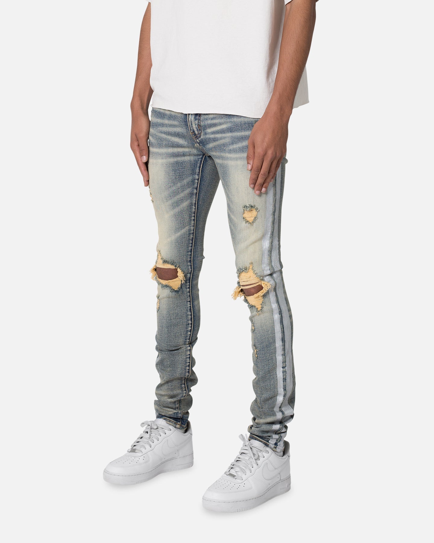 MNML X560 Skinny Glitter Denim Jeans Blue