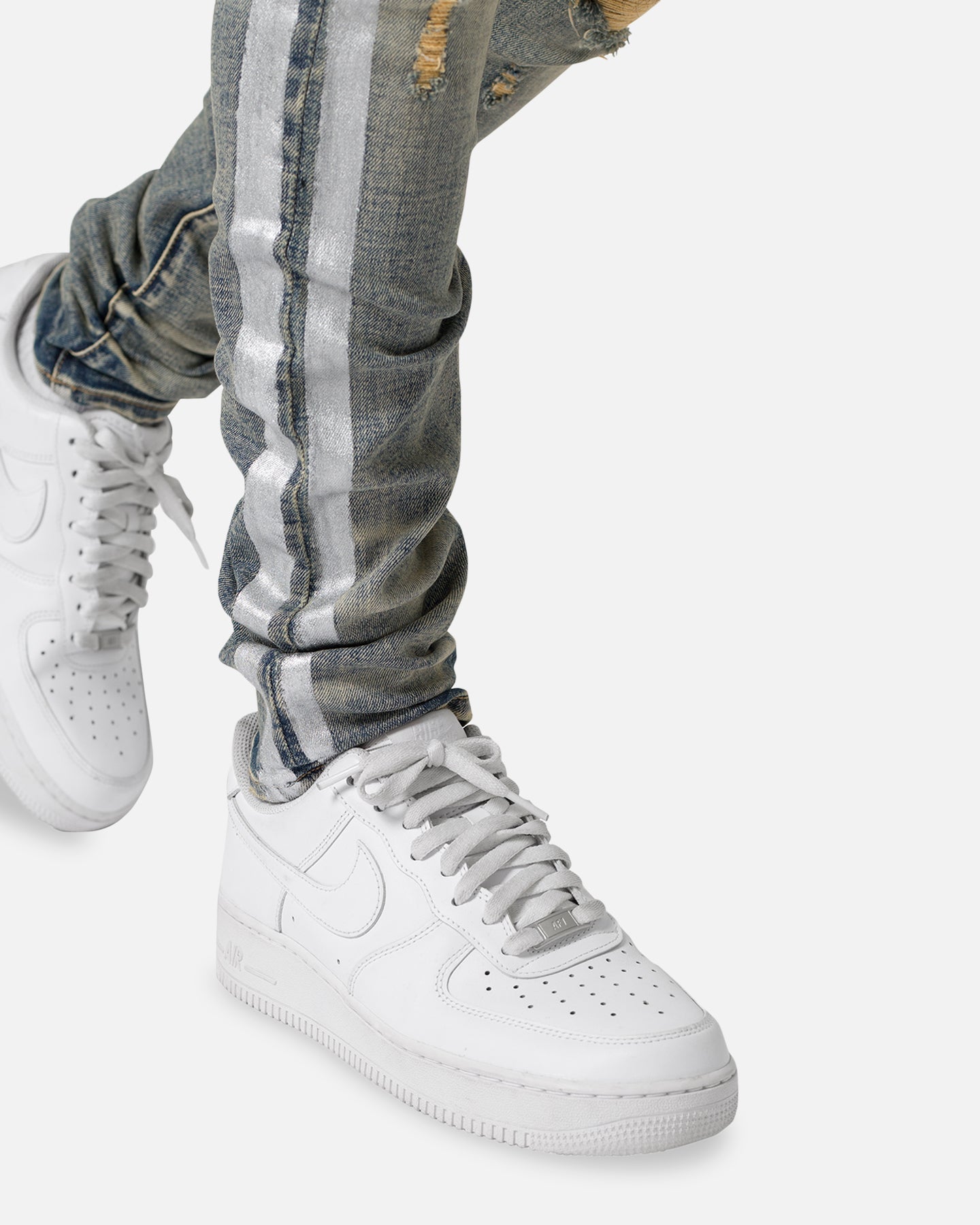 MNML X560 Skinny Glitter Denim Jeans Blue